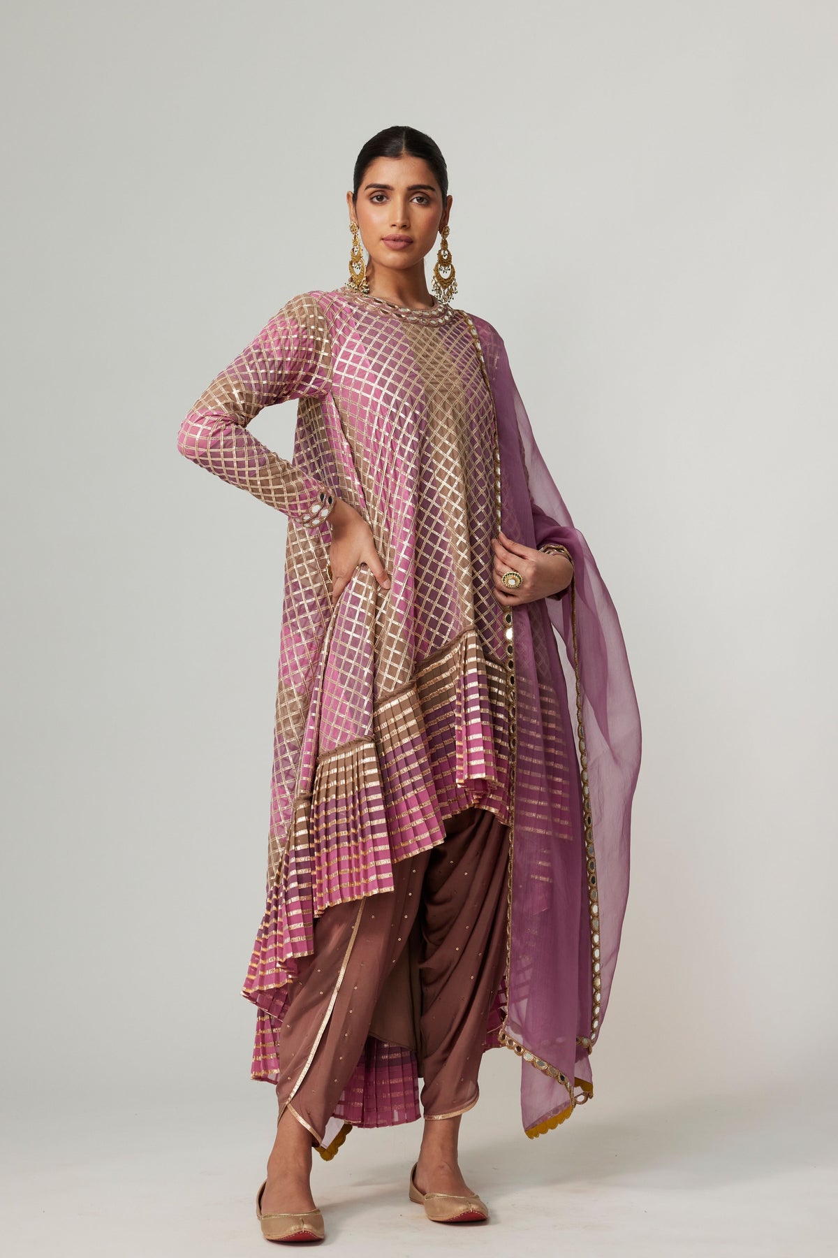 Mud Mauve Multicolor Kurta Set