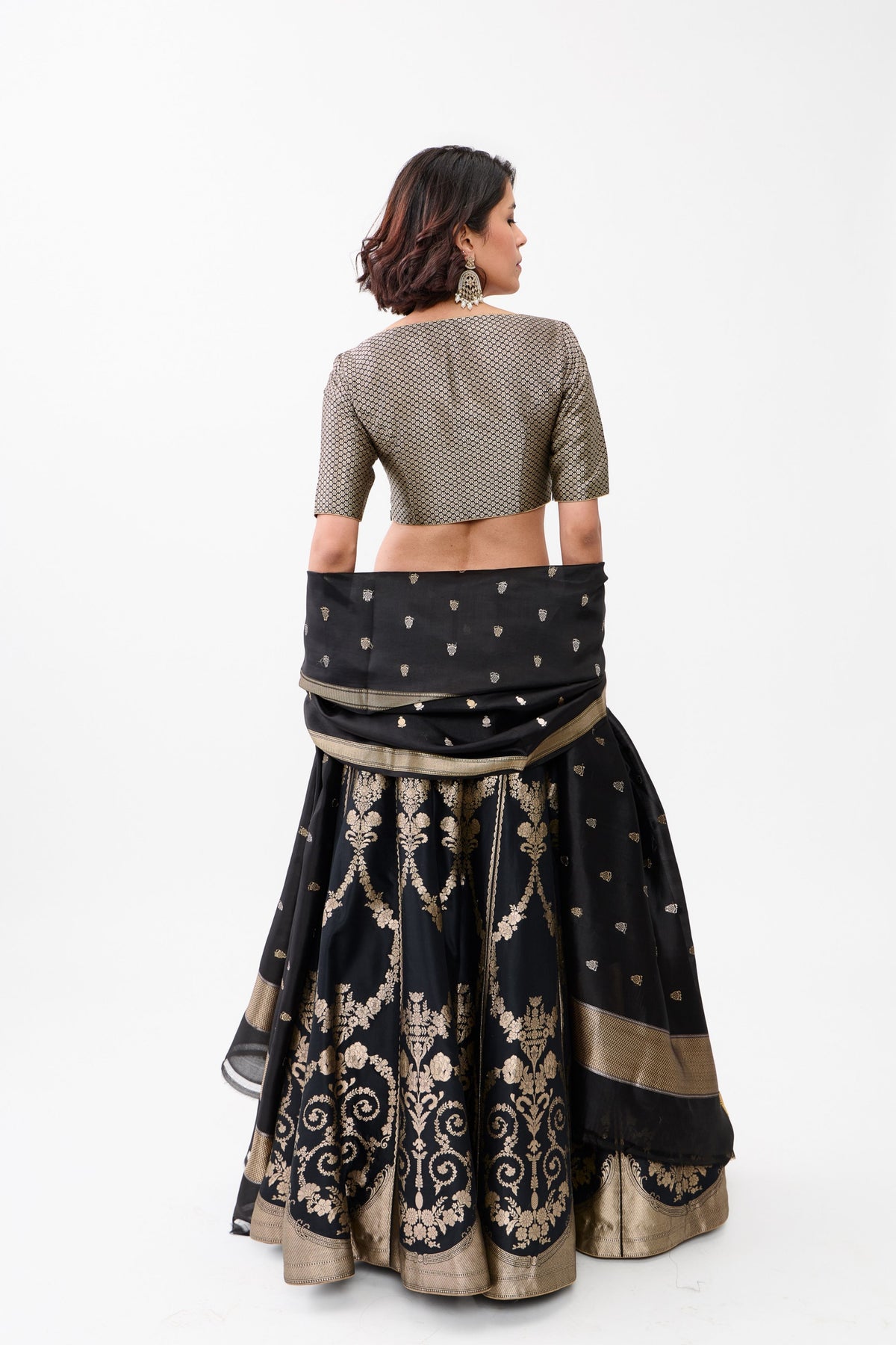 Black Madhumita Lehenga Set