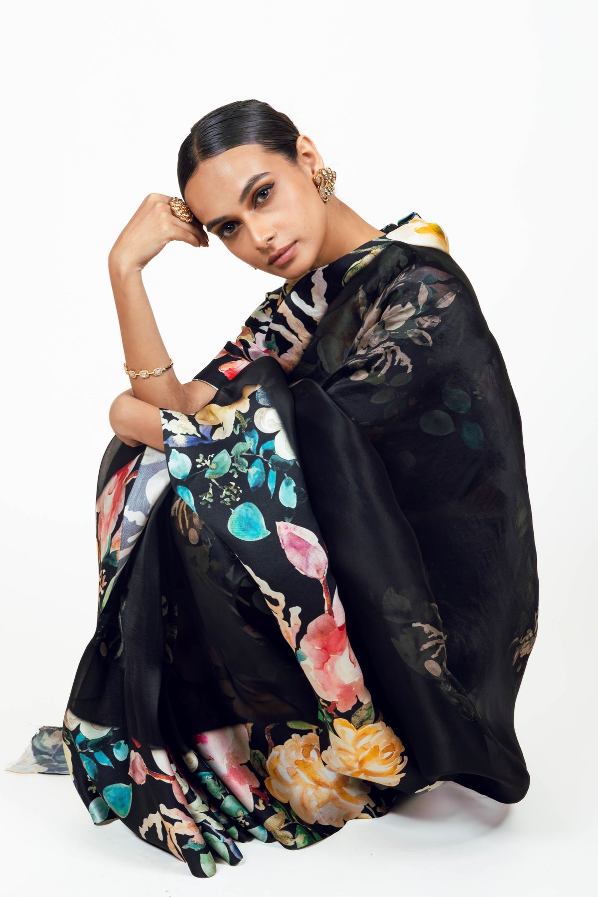 Julie Black Organza Saree