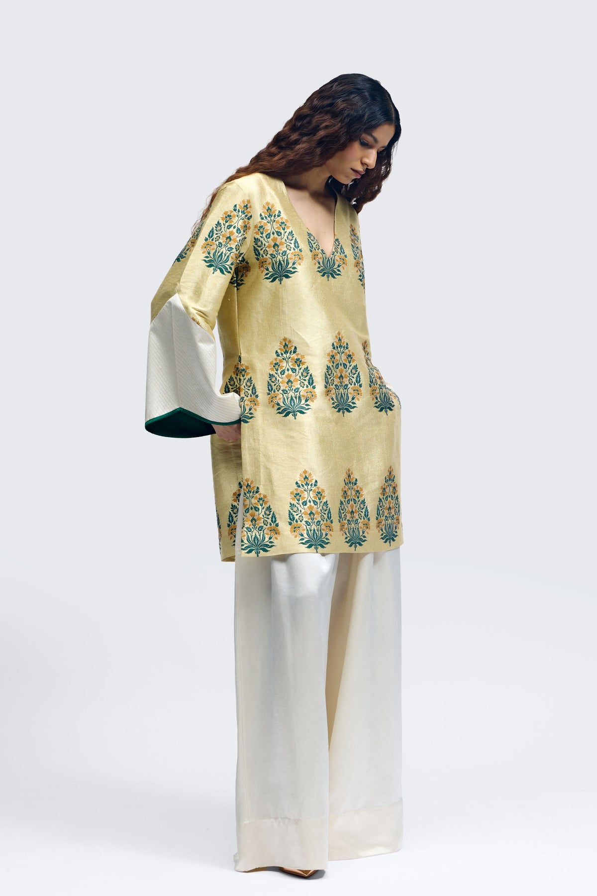 Reverse Brocade Tunic