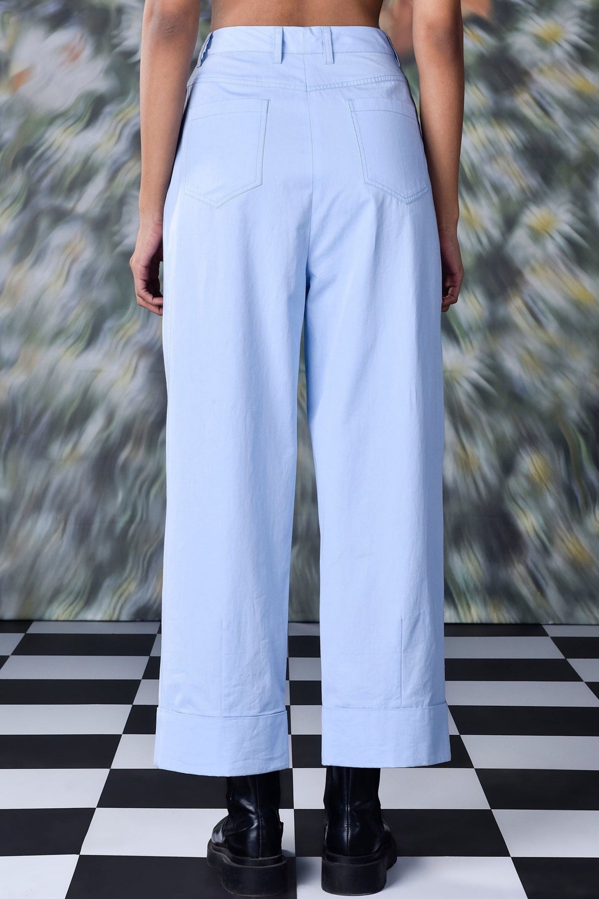 Cotton Twill Trousers Light Blue