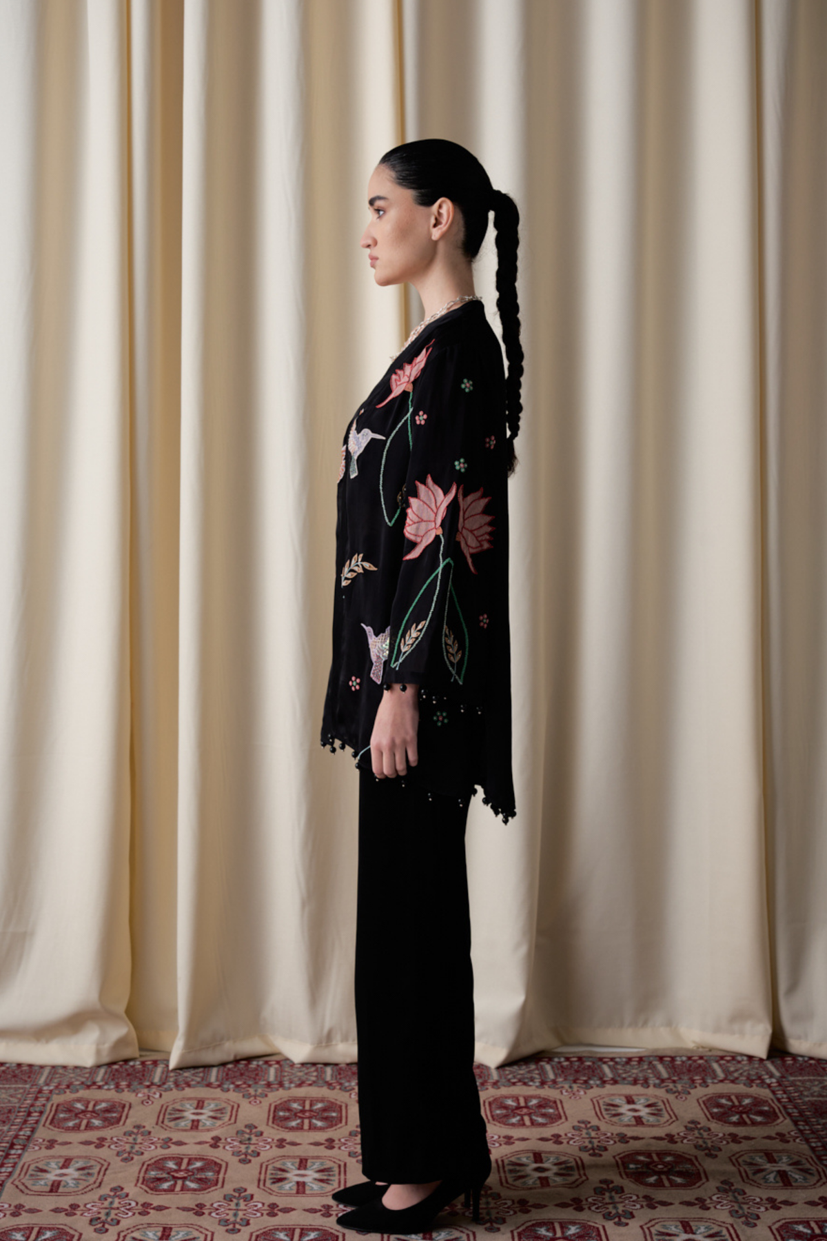 Wildflower Ensemble Black Jacket Set