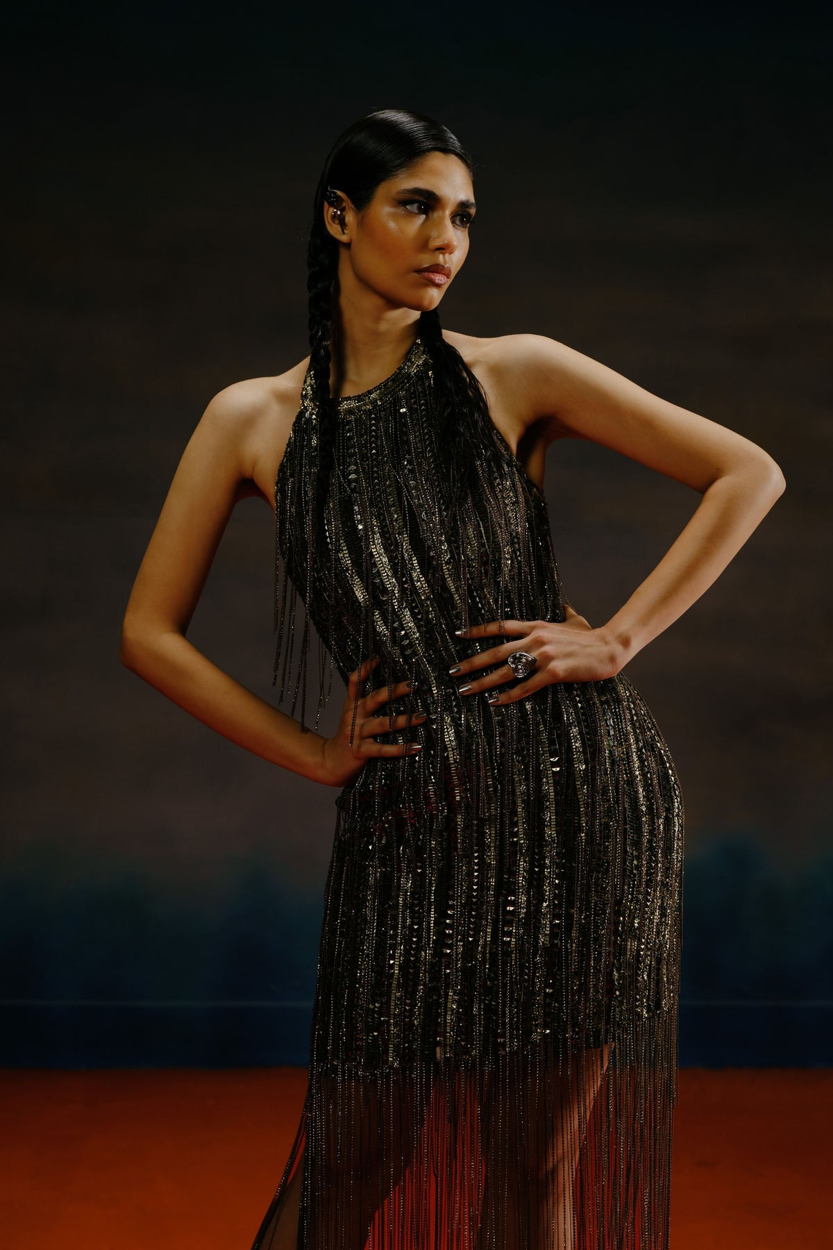 Textured Sequins Dress