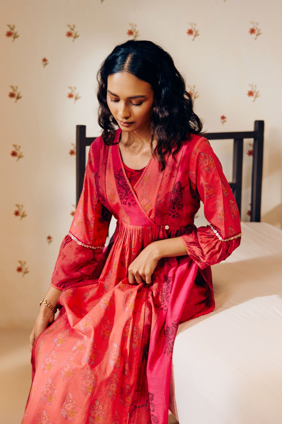 Rose Pink Printed Kurta Set