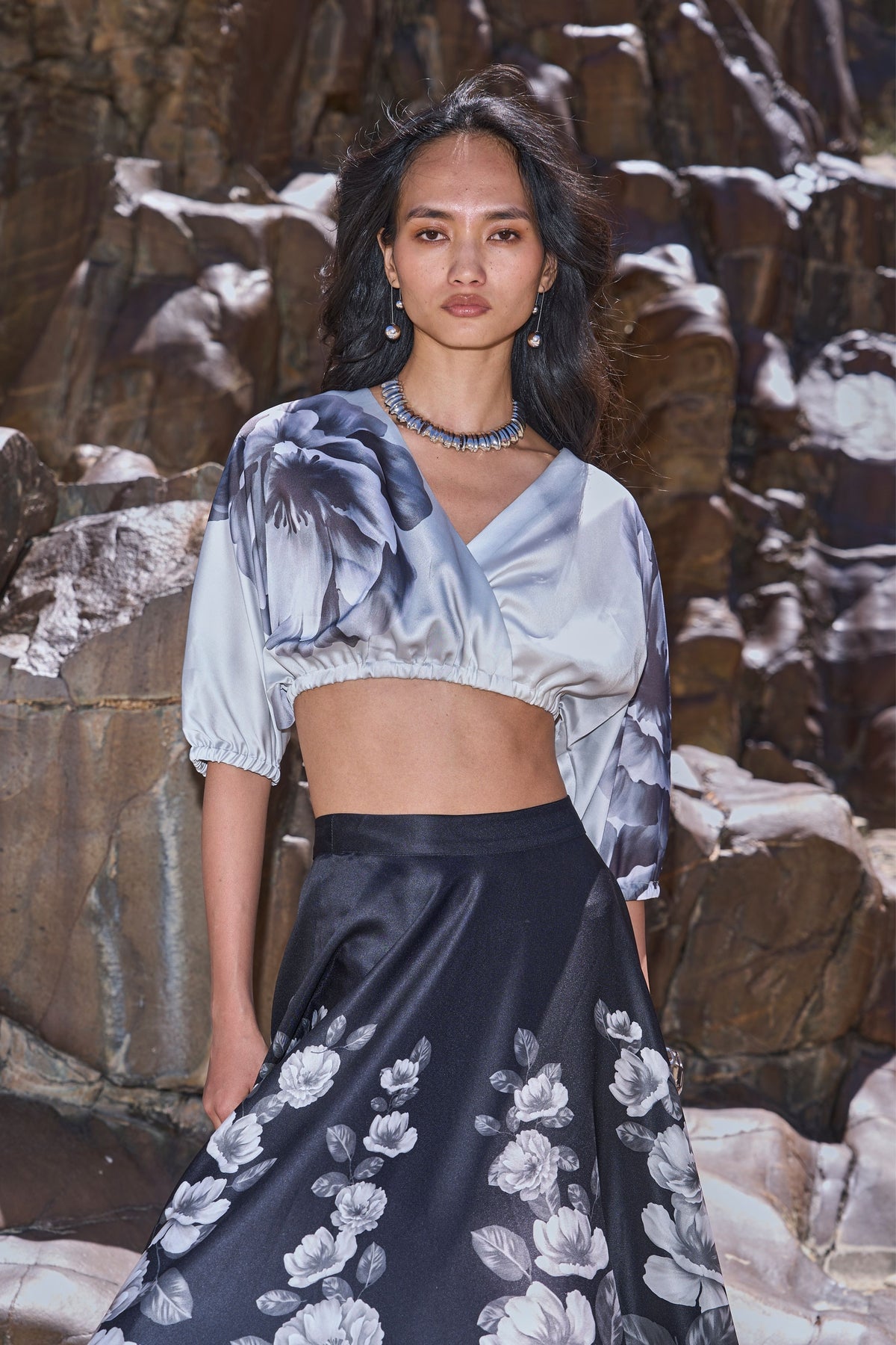 Floral Surplice Top