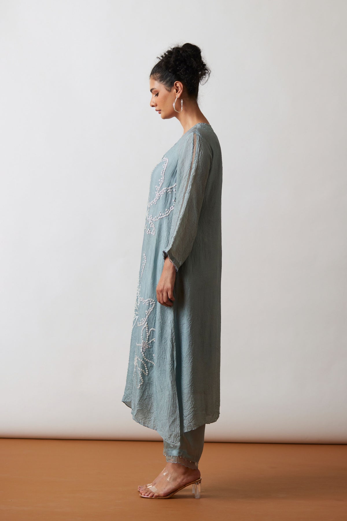 Cloud Blue Floral Kurta Set