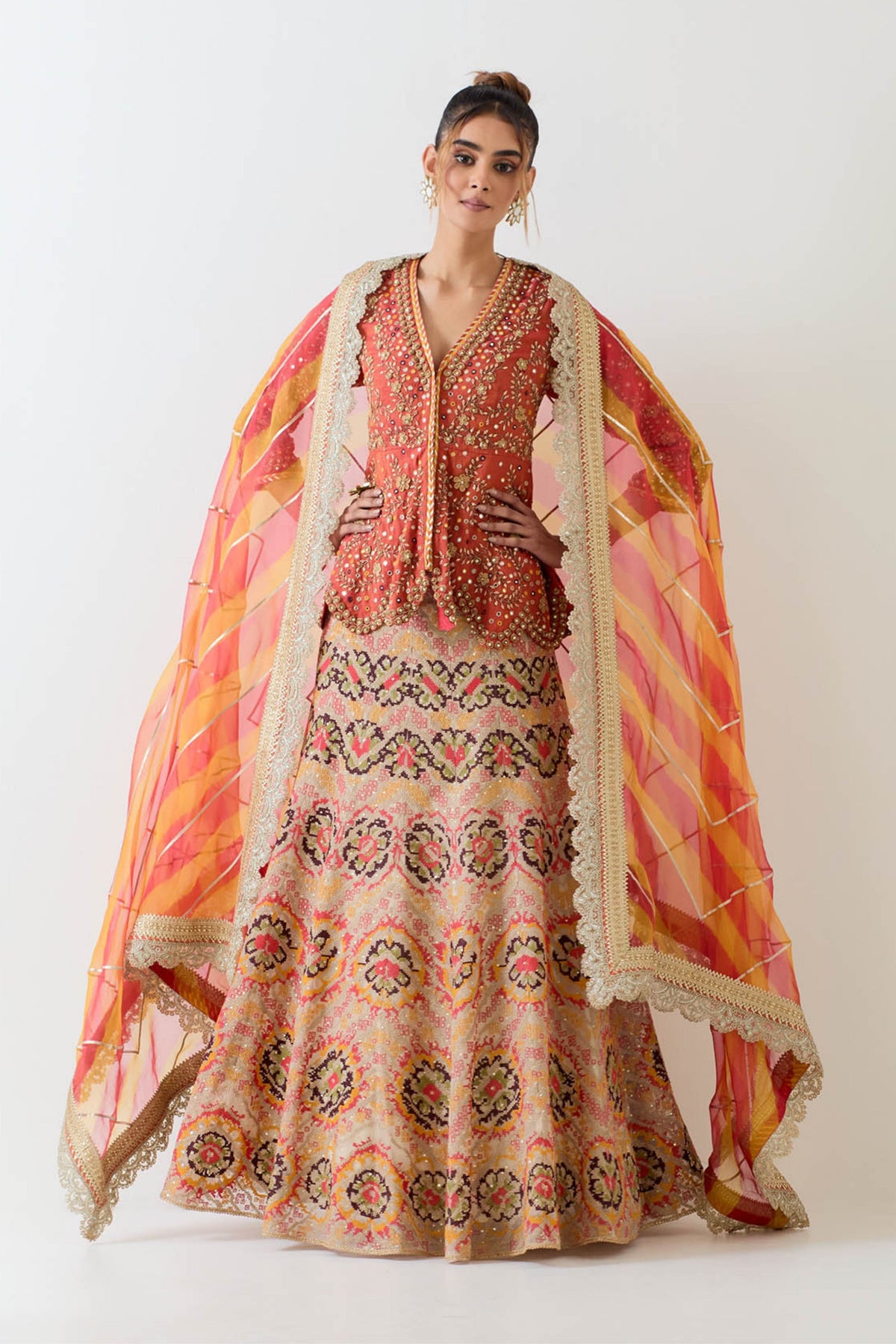 Multi Colour Lehenga Set