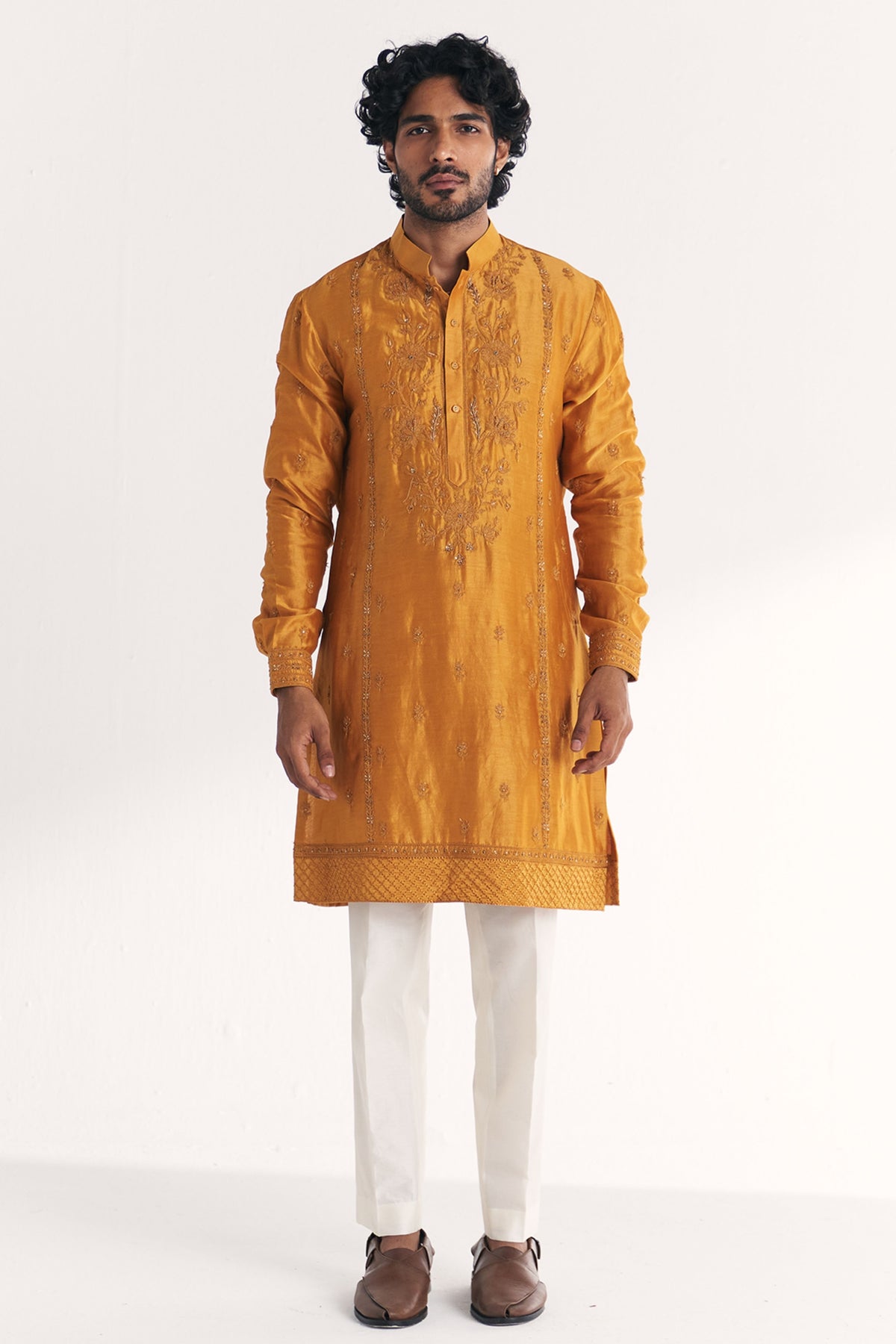 Qamar Mustard Kurta Set
