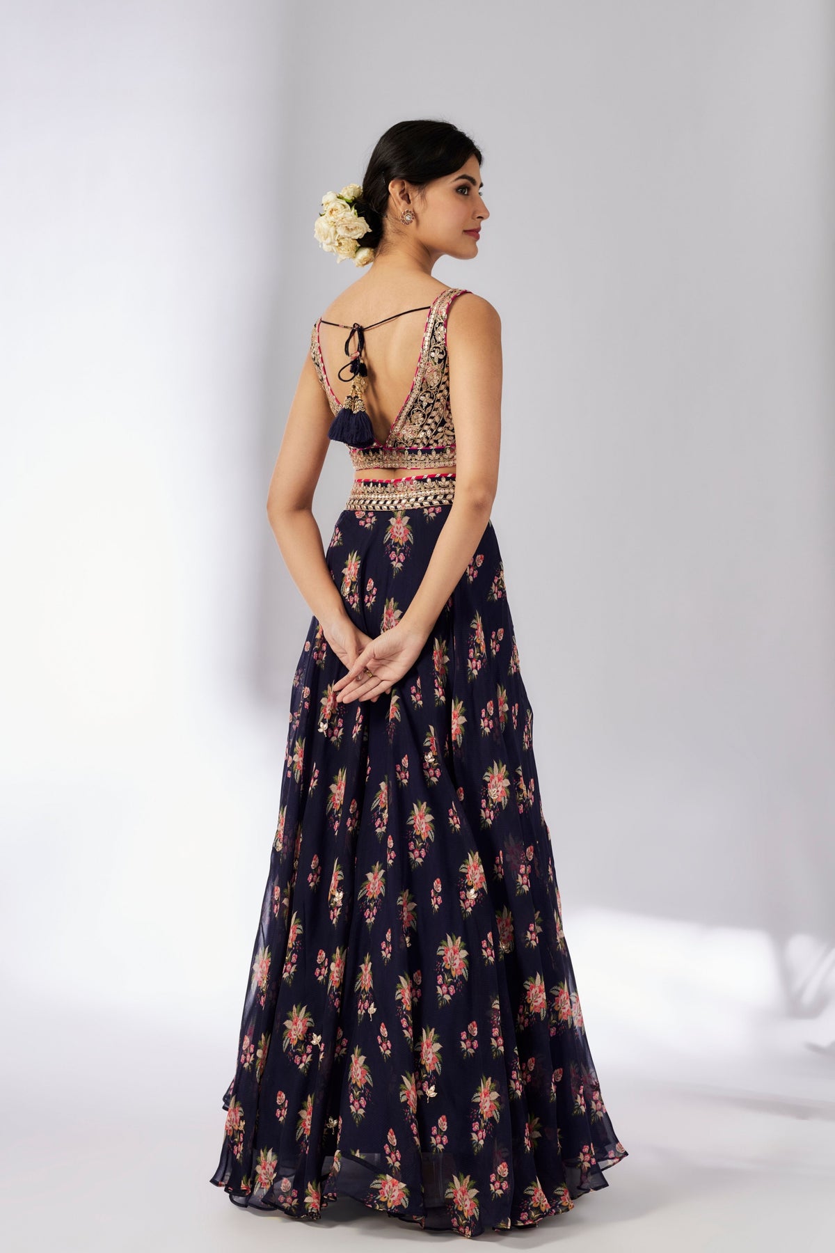Navy Esha Lehenga Set