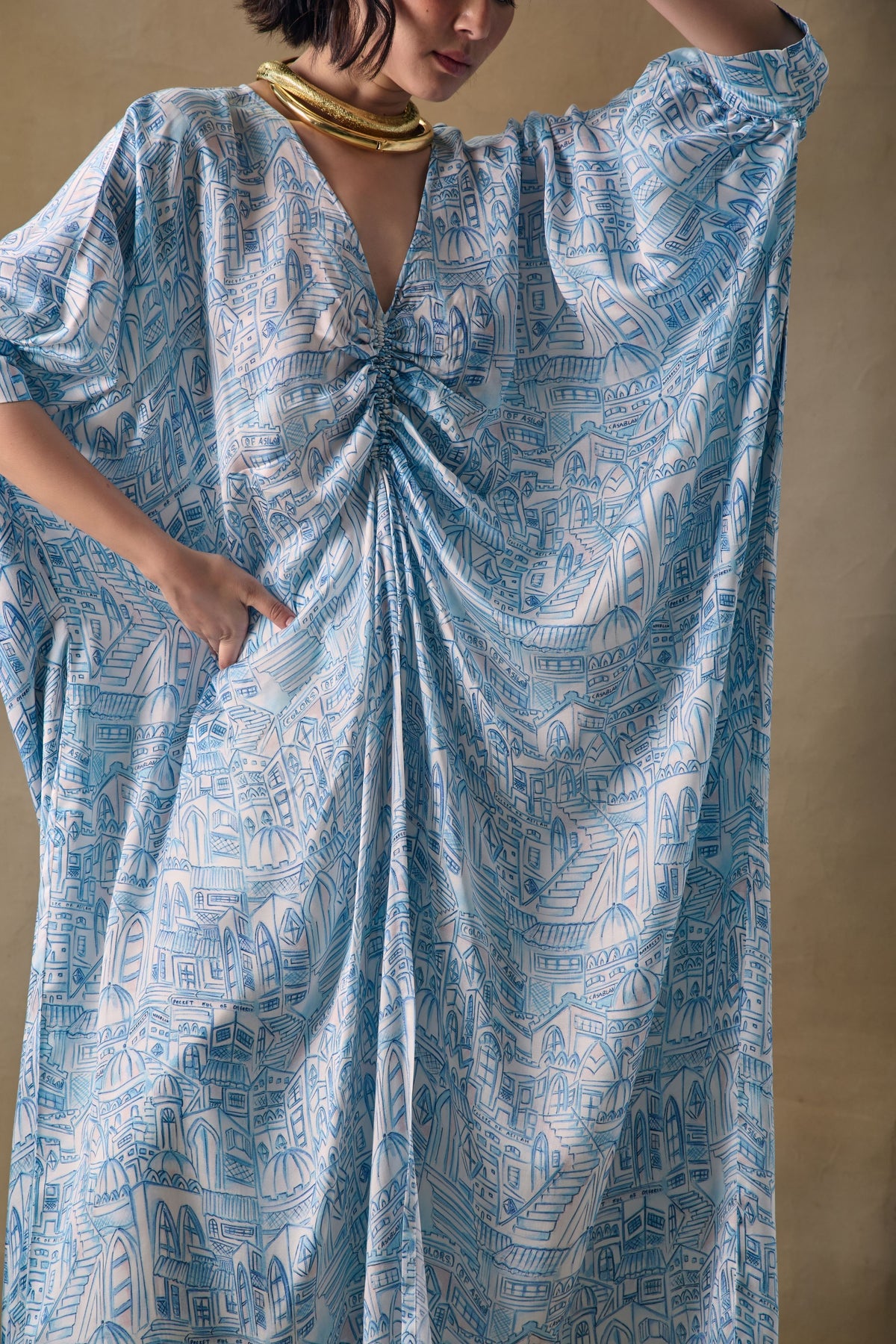 Blue Landscape Kaftan