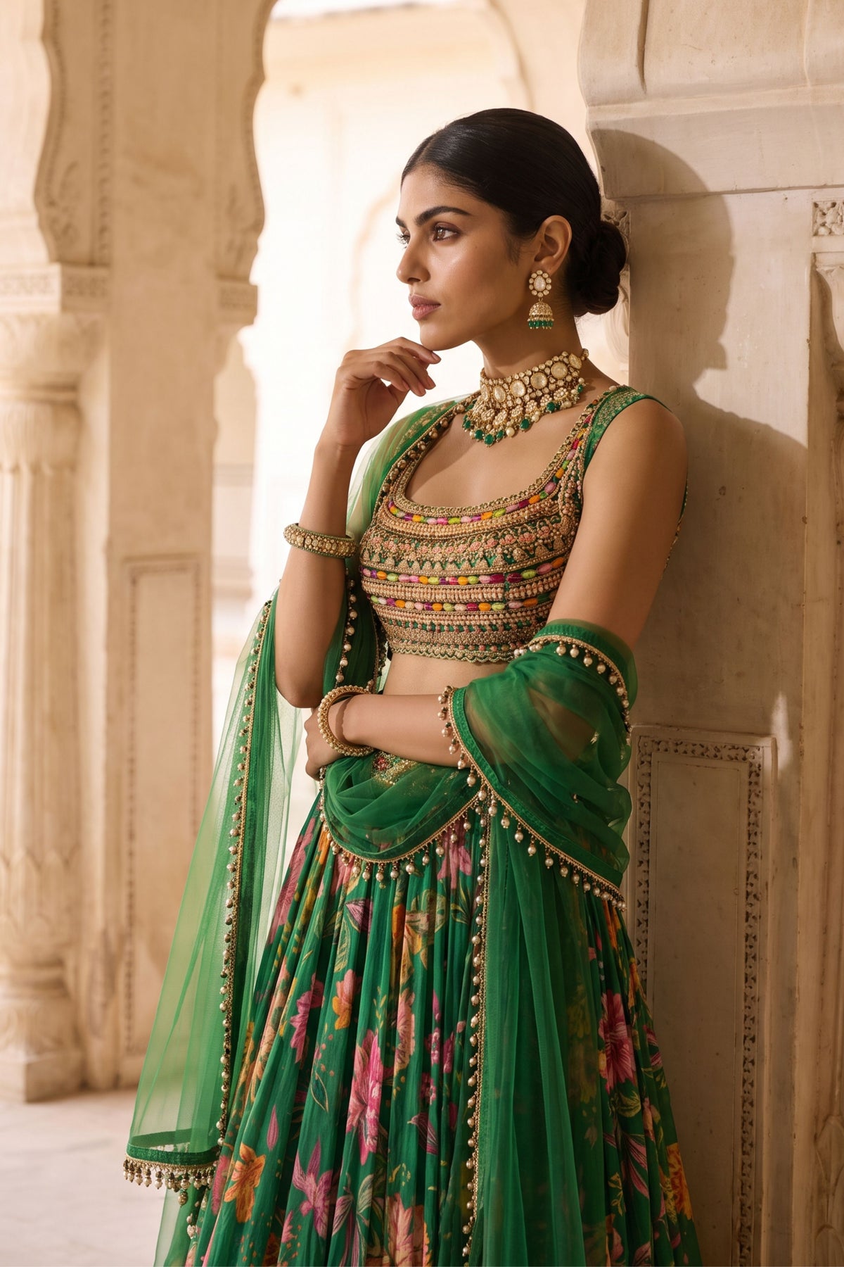 Panna Gulzaar Lehenga Set