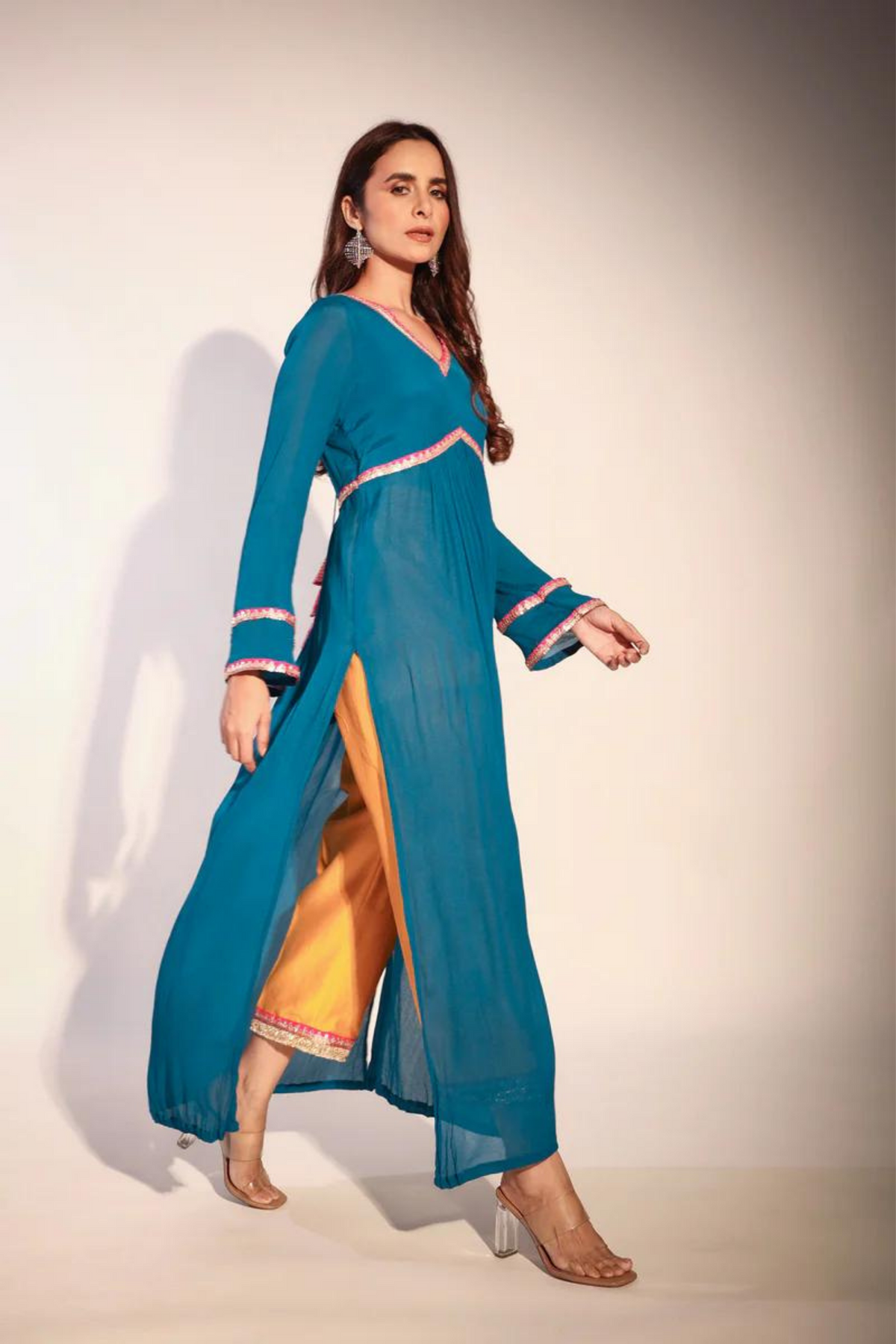 Teal Blue Kurta Set