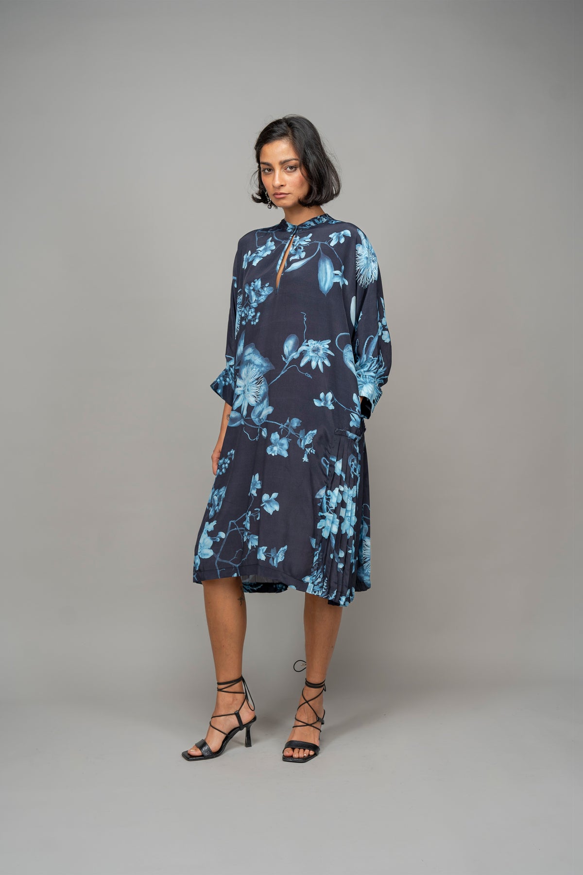 Garden Print Fin Dress in Aurora Borealis