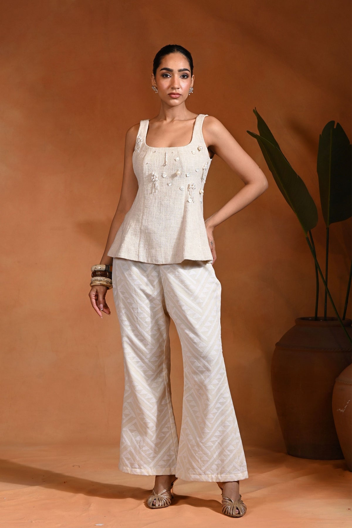 Ivory Gold Ujla Set