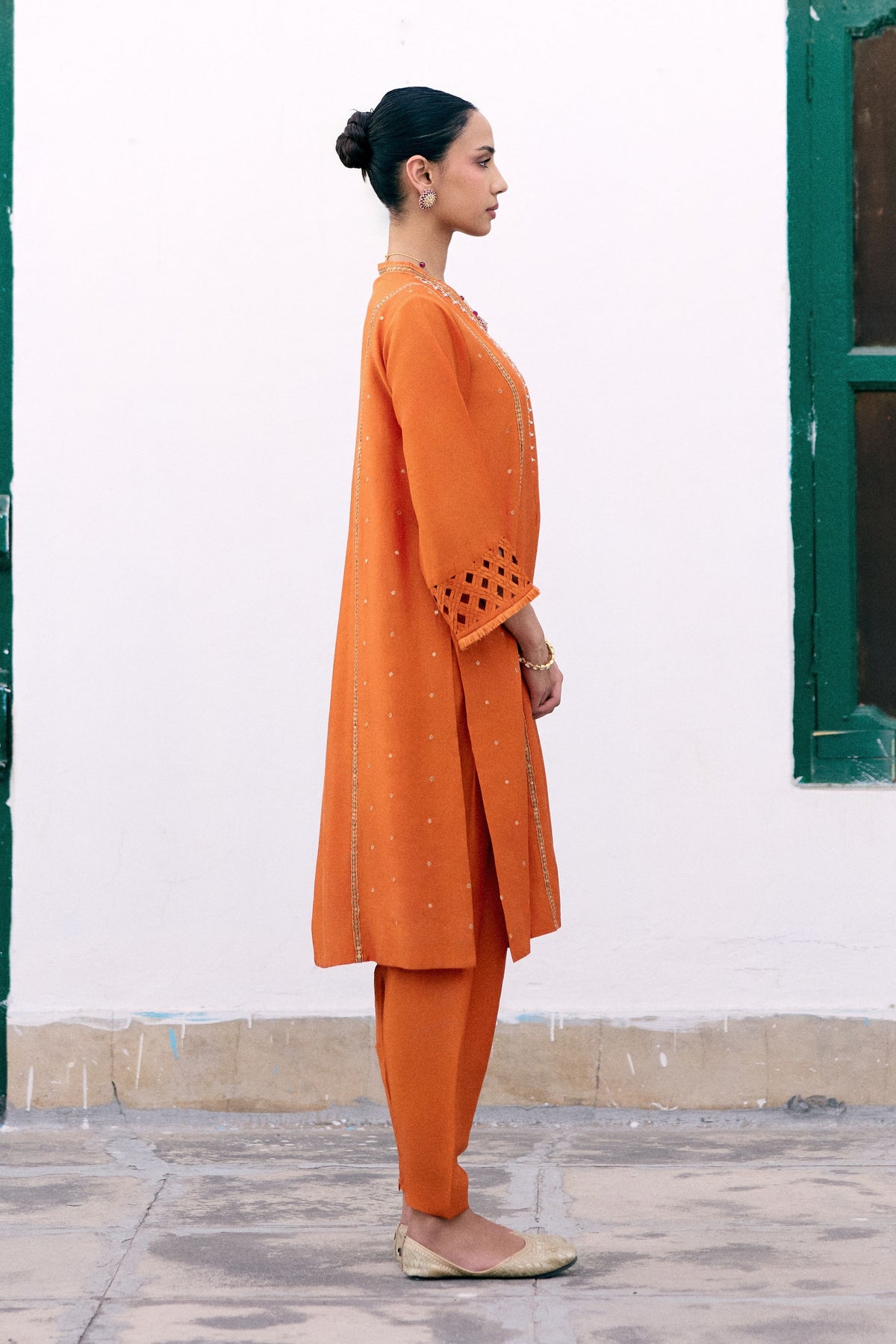 Saffron Kurta Set