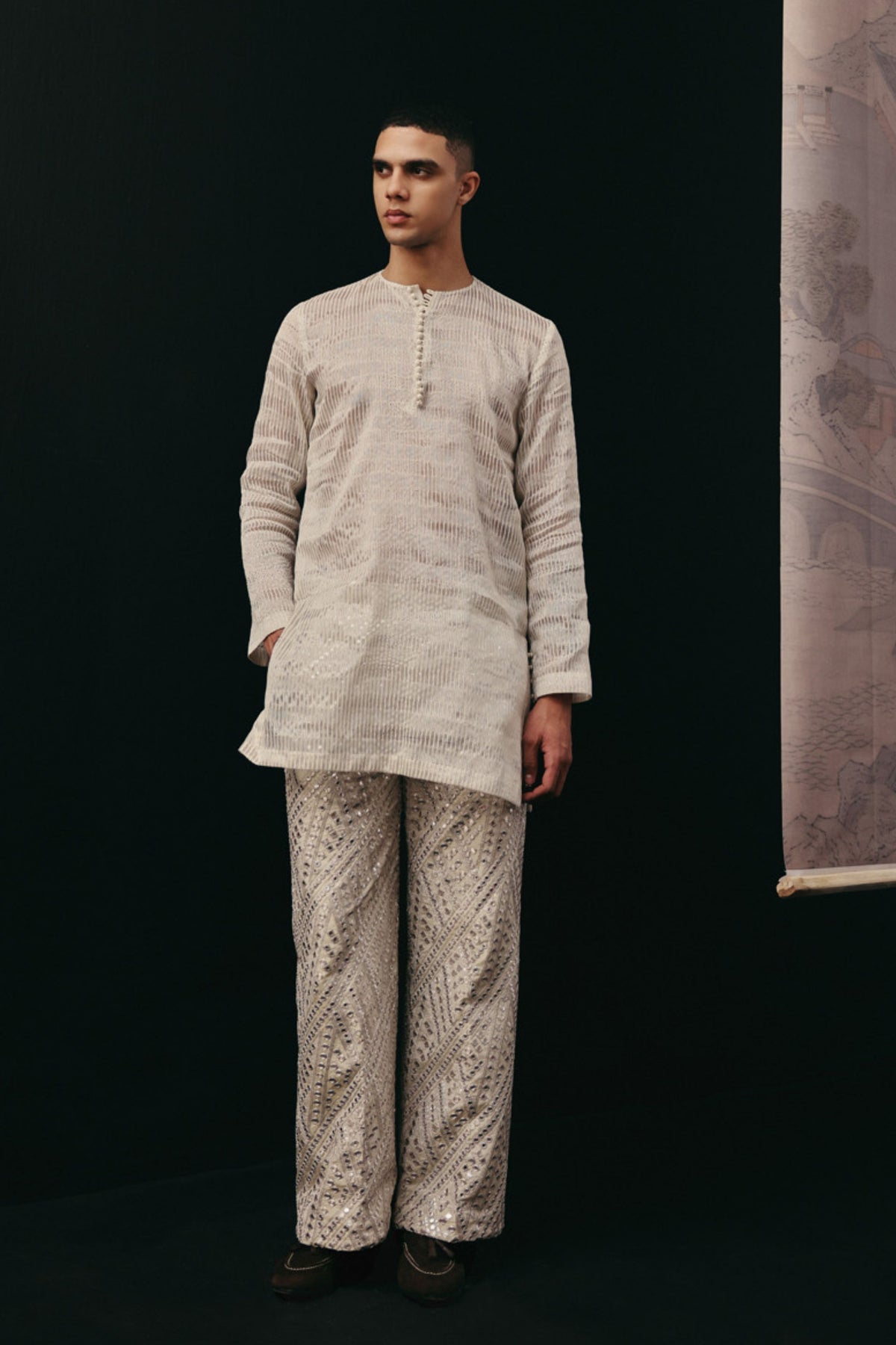 Mirrorwork Flared Pants
