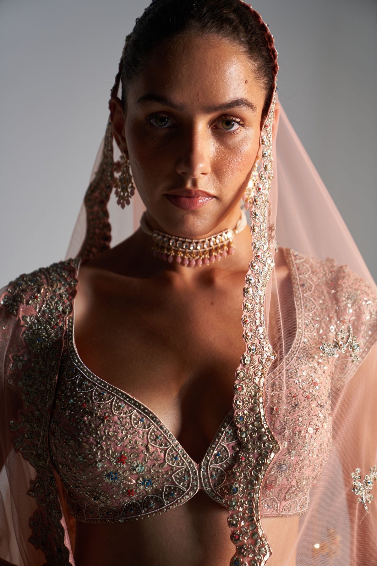 Coral Rose Lehenga Set