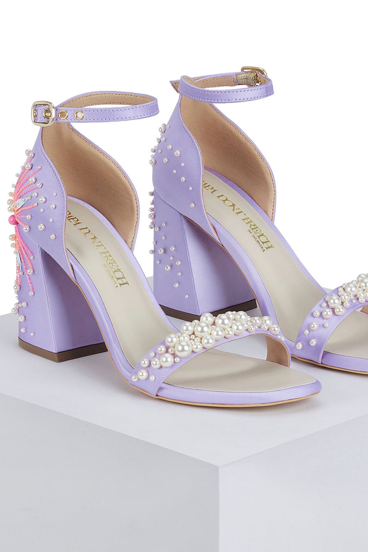 The Dandelion Twinkle - Lilac Platform Block Heels