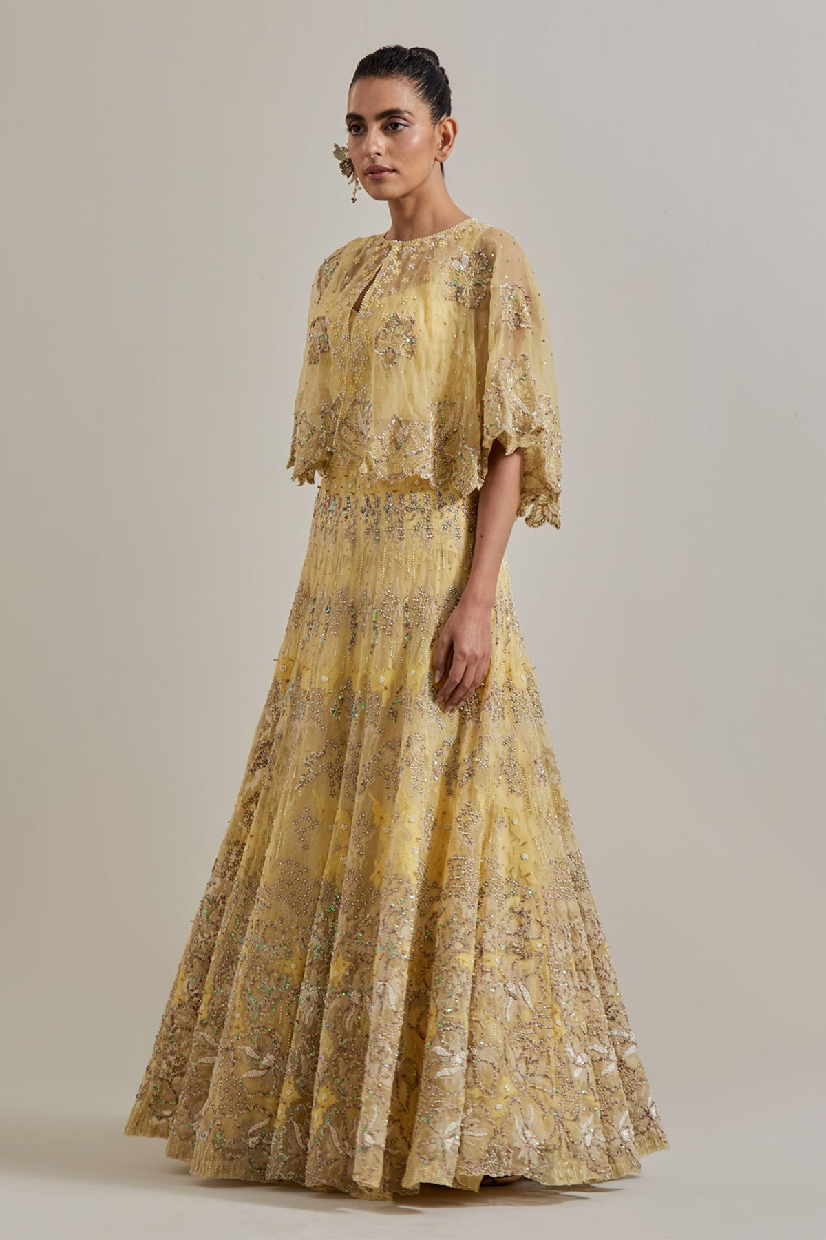 Lemon Glimmer Skirt Set