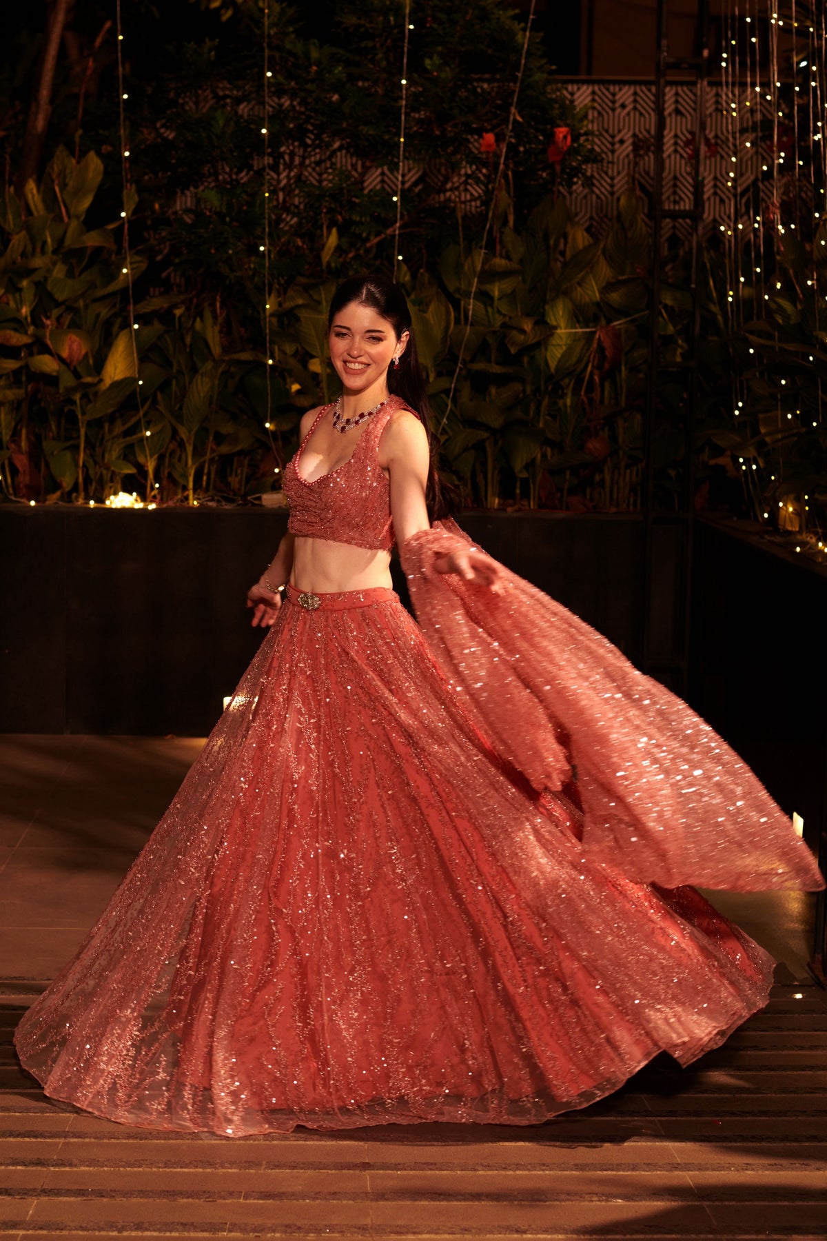 Spiced Coral Lehenga Set