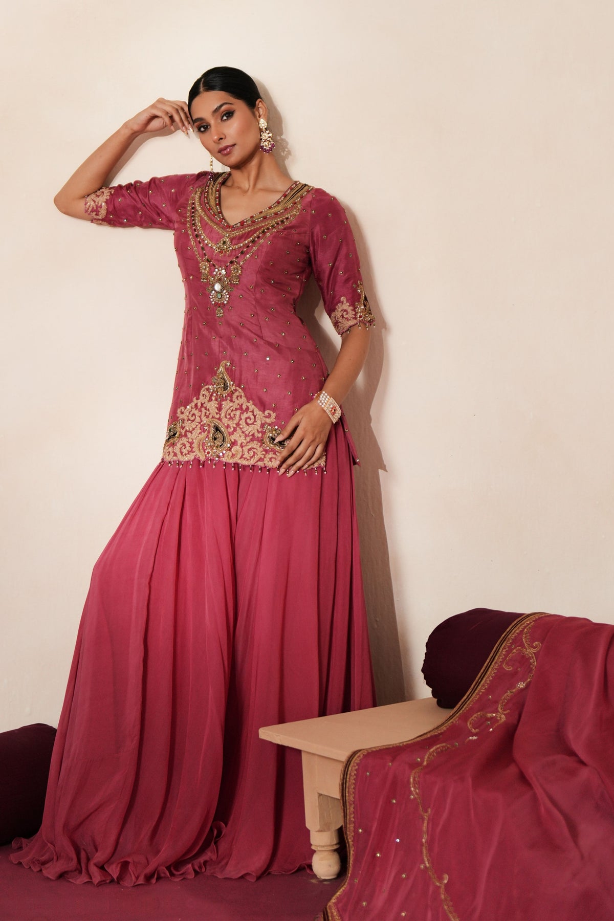 Sindoori Sharara Set