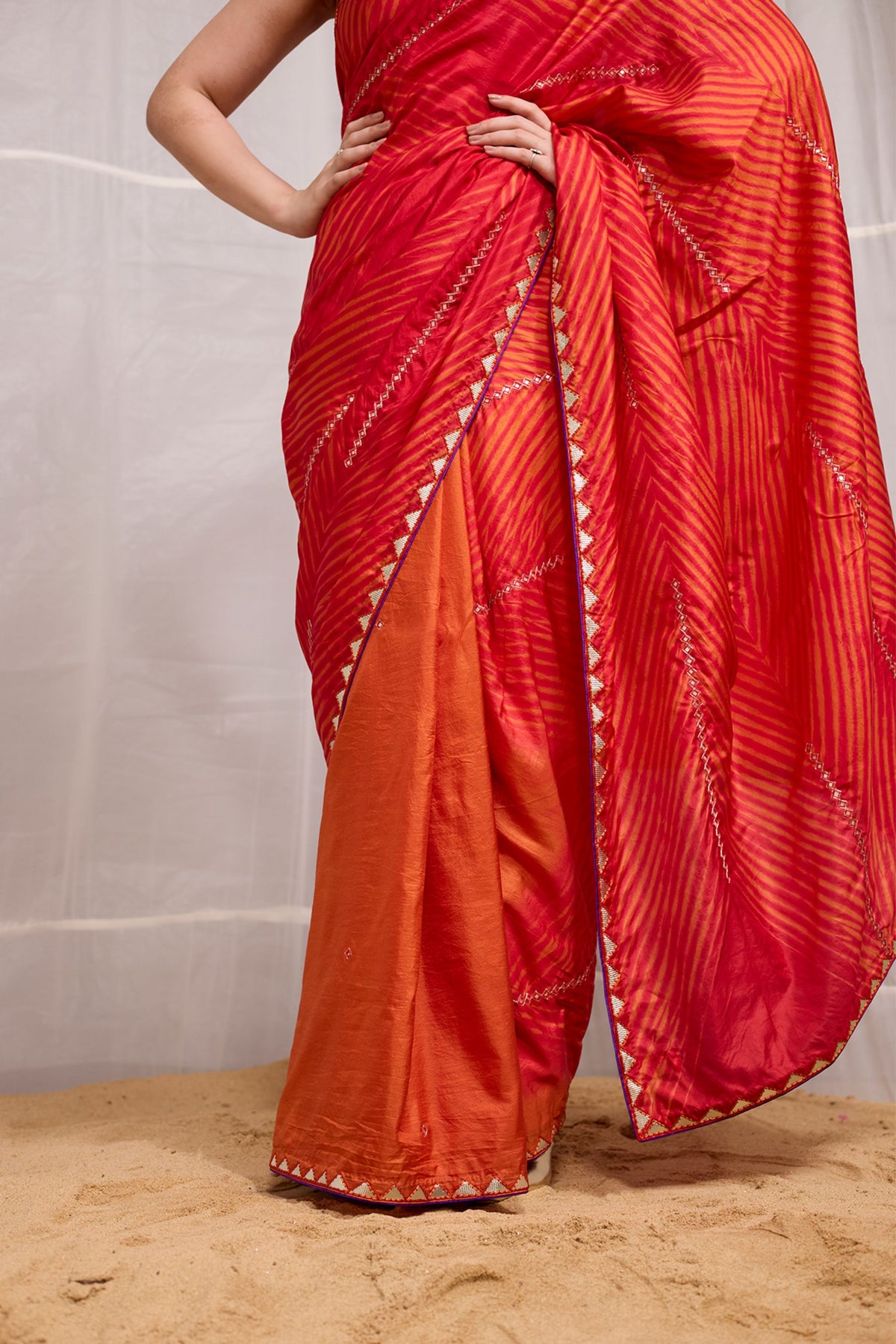 Red Dori Saree