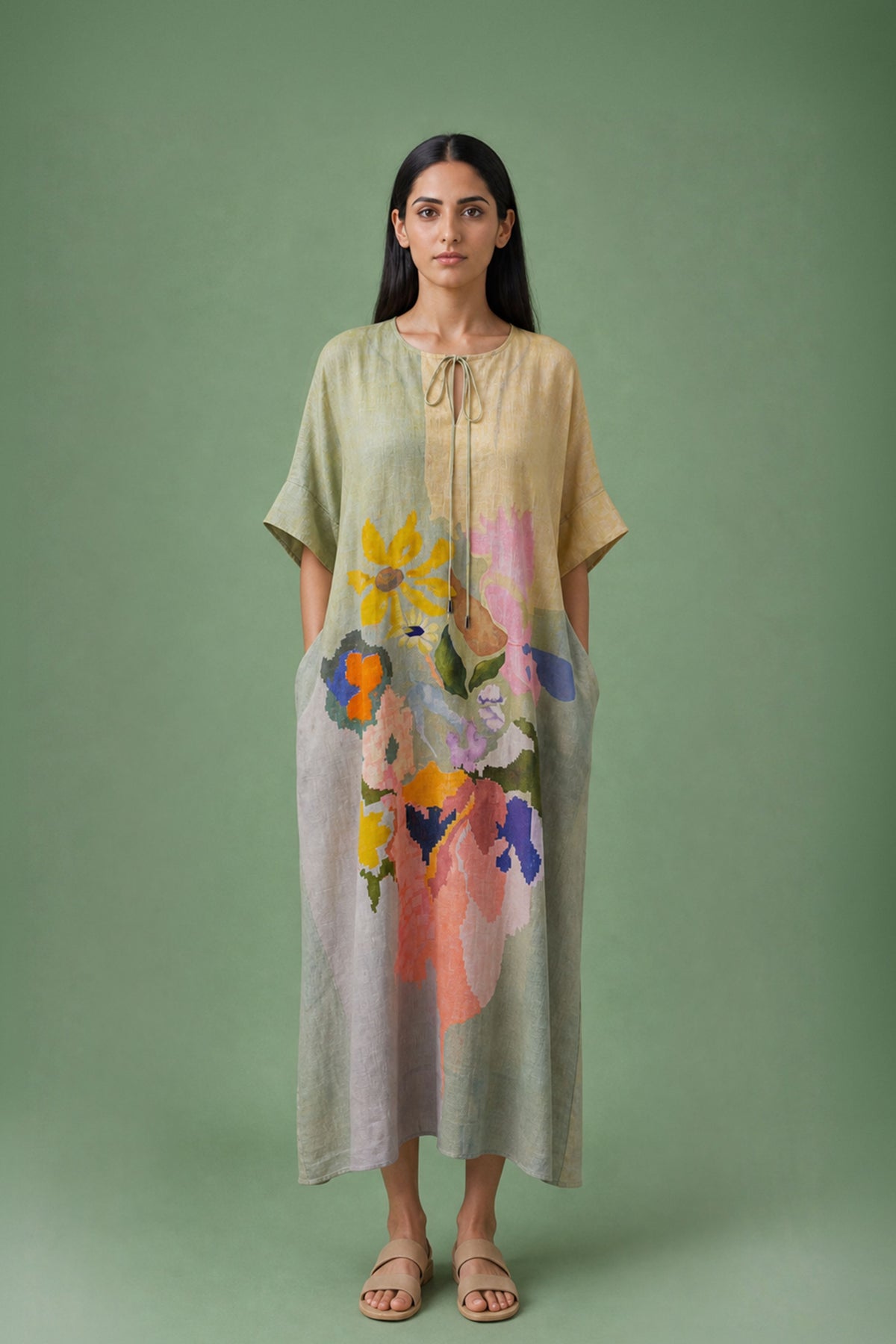 Ikat Kaftan Dress