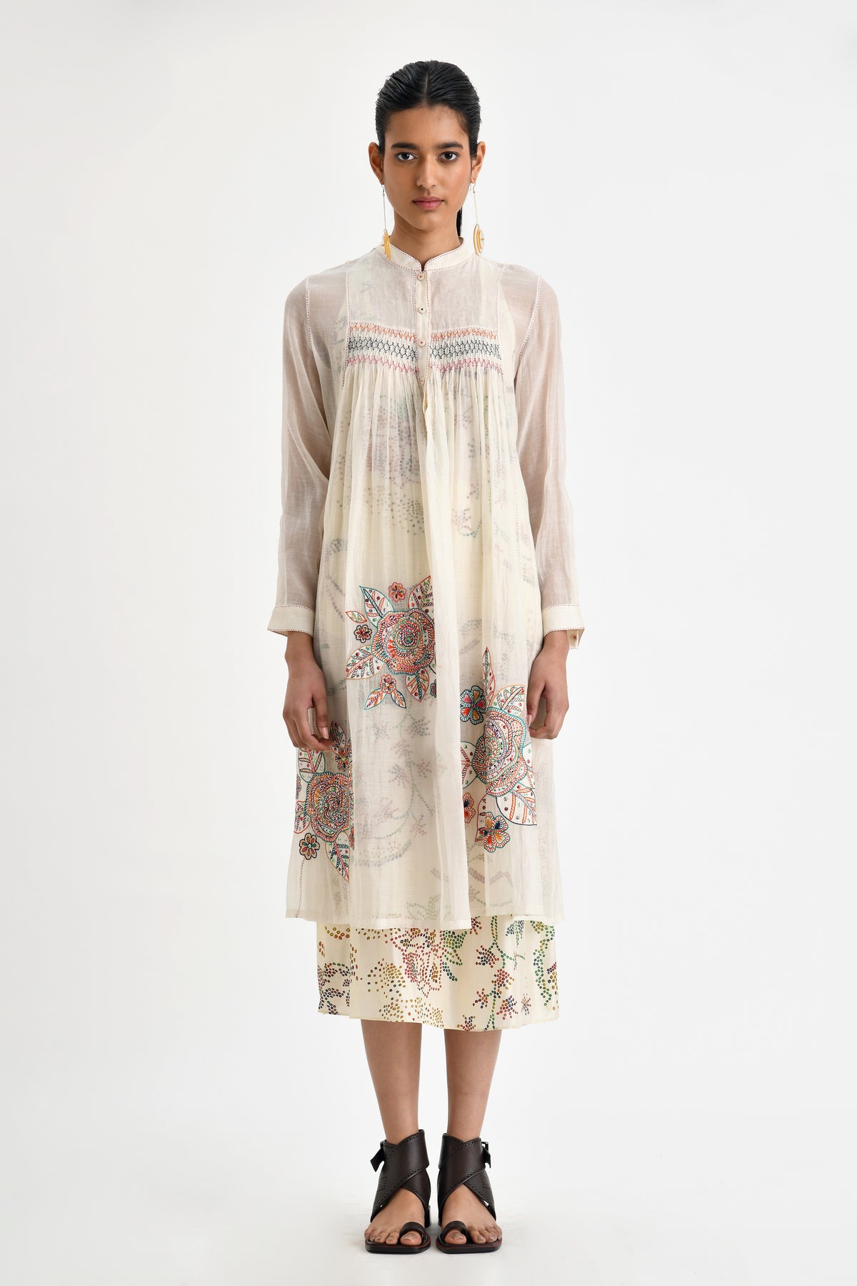 Ecru Camogli Embroidered Tunic