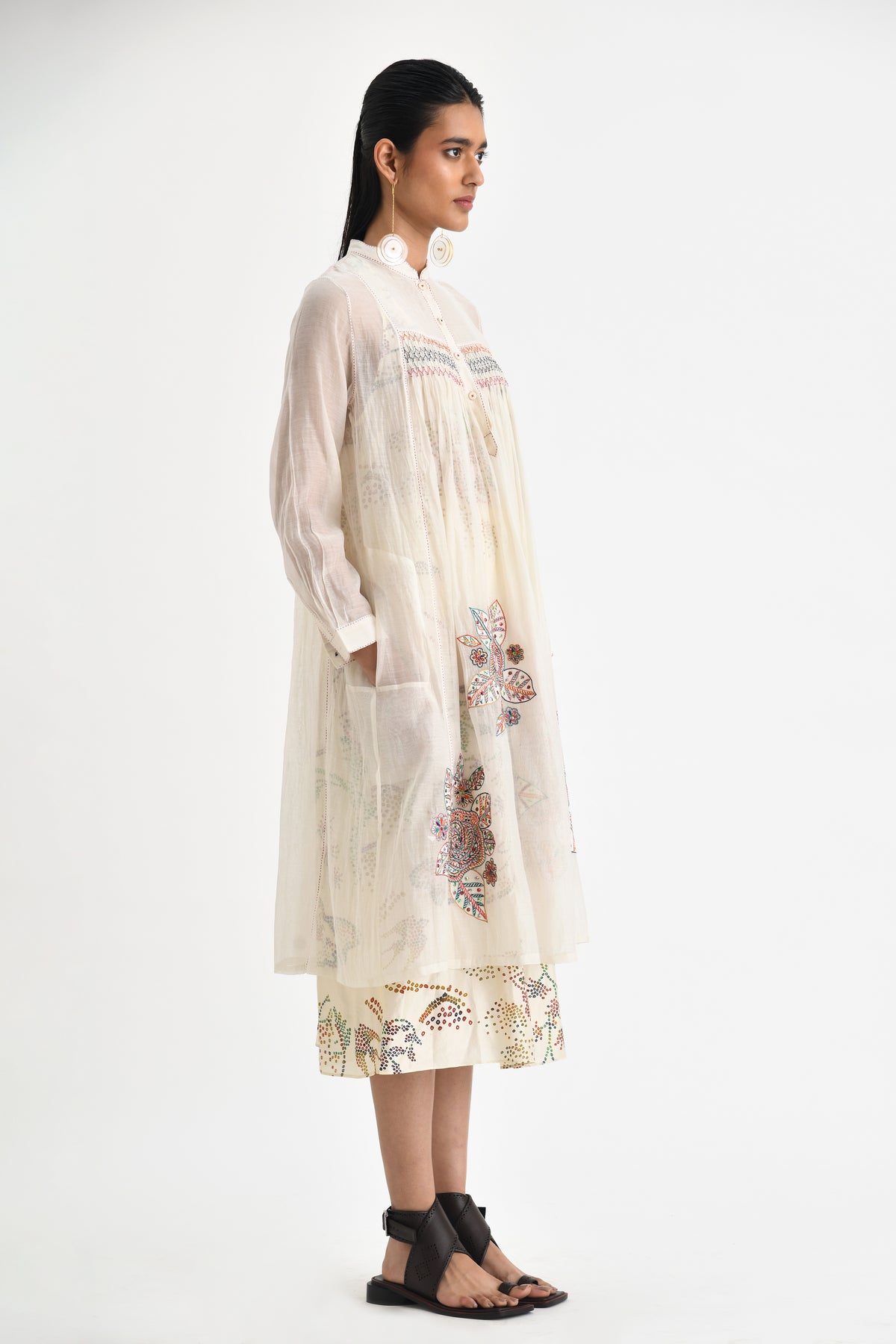 Ecru Camogli Embroidered Tunic
