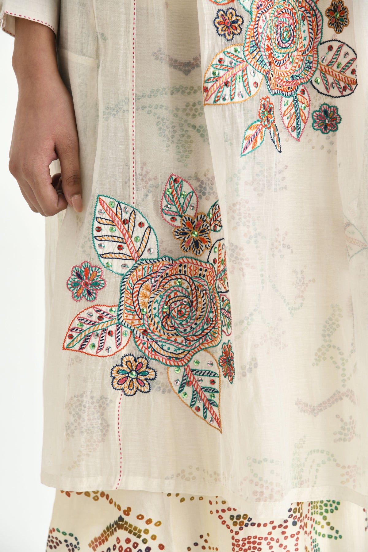 Ecru Camogli Embroidered Tunic