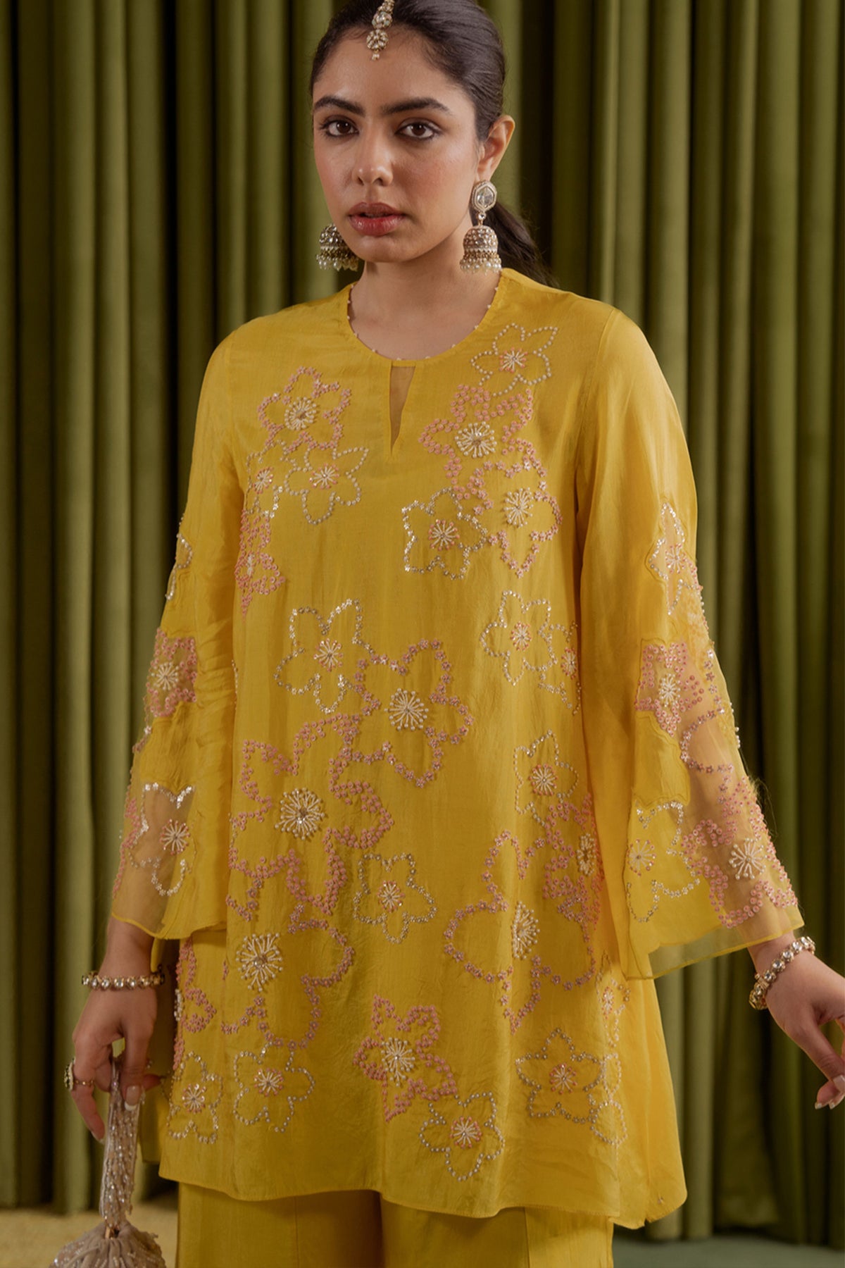 Mango Embroidered Sharara Set