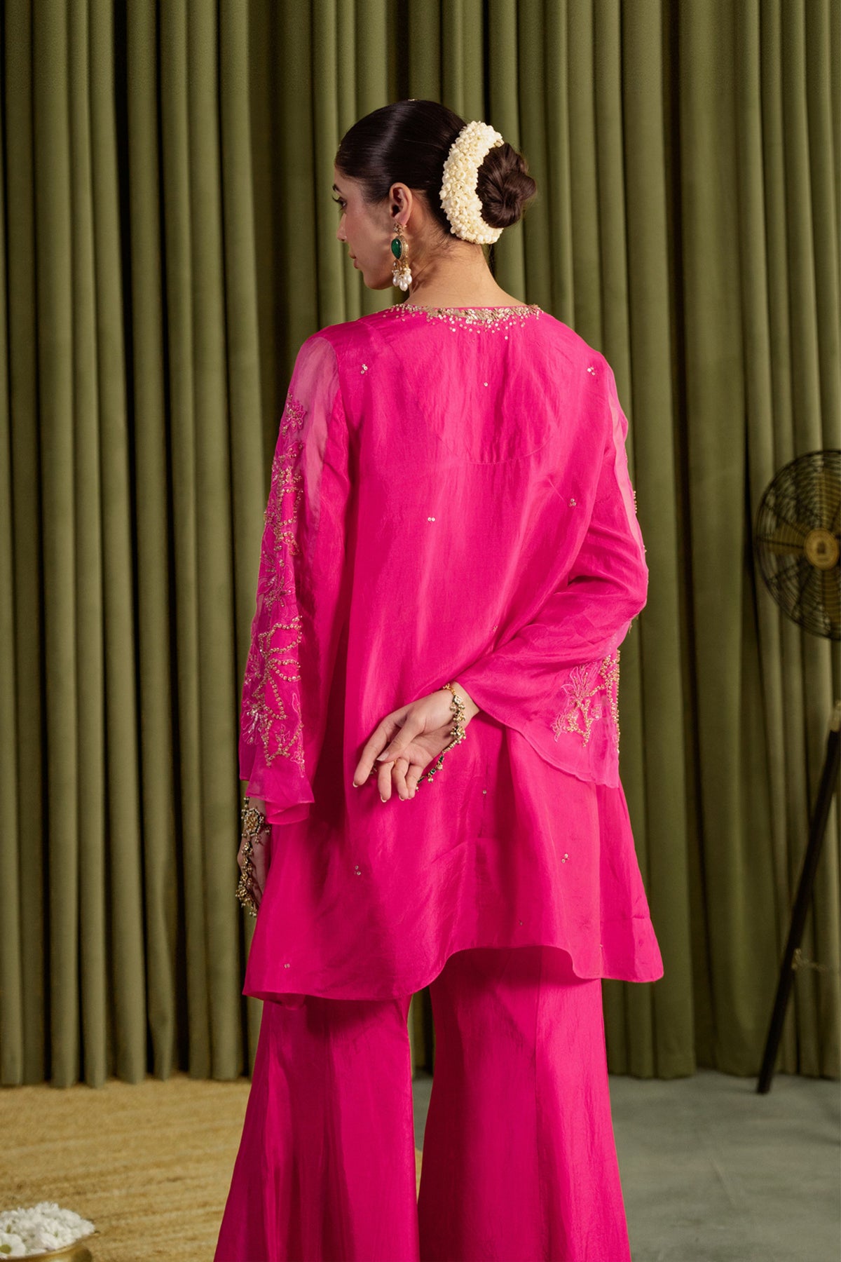 Hot Pink Sharara Set