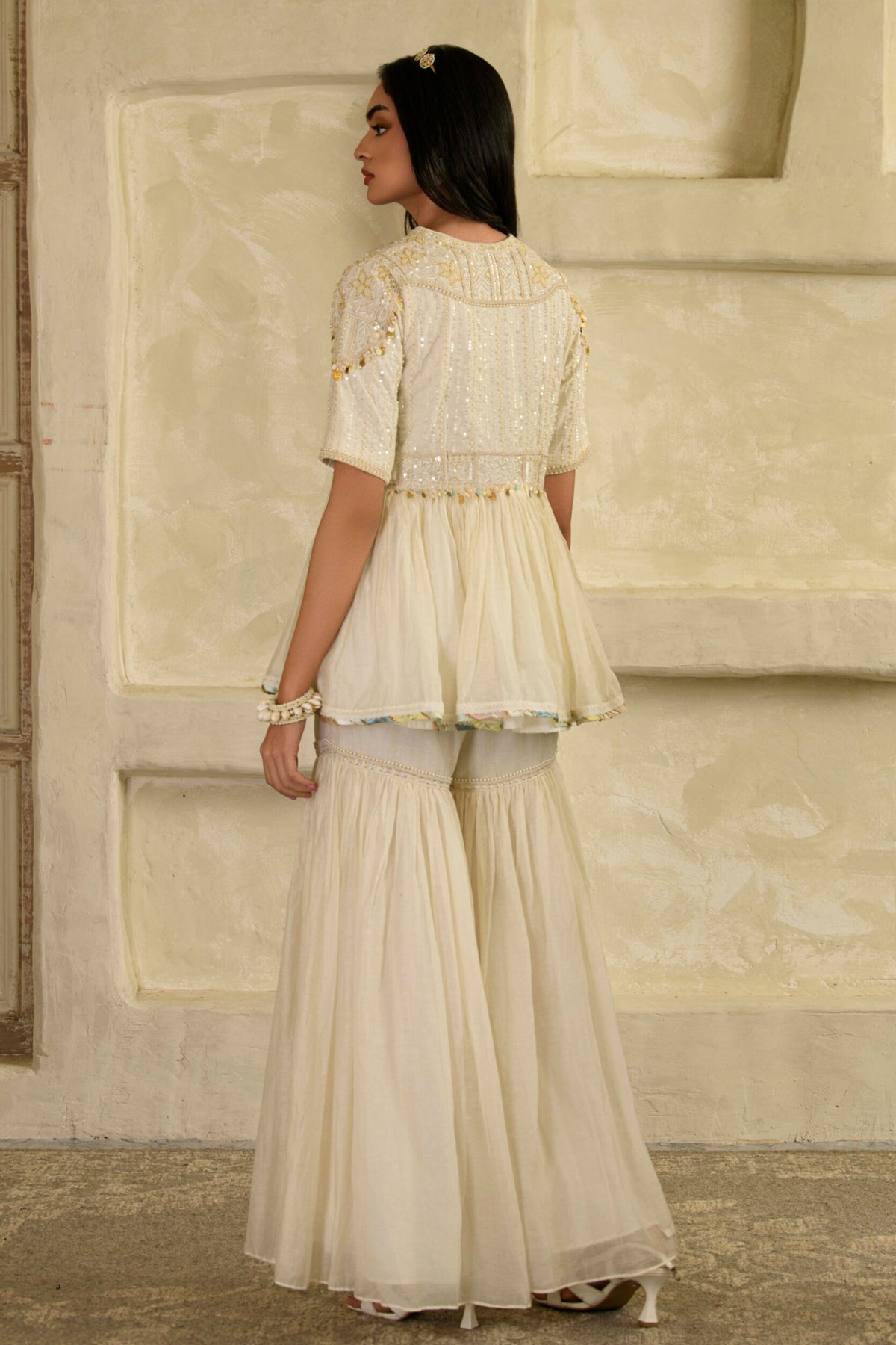 Dhun Padmika Blush Peplum Set