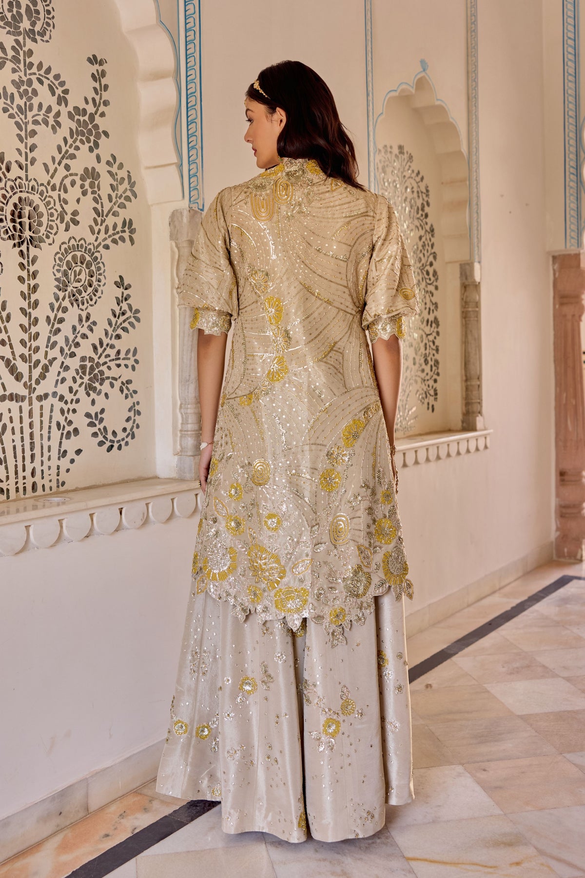 Tissue Silk Open Jacket Set