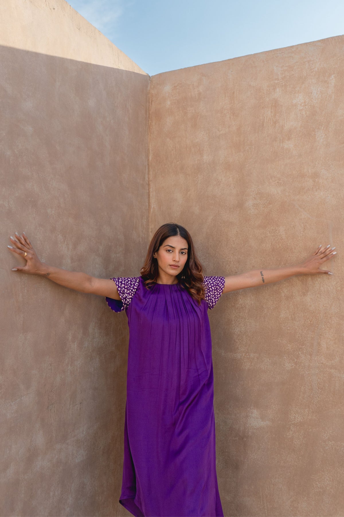 Purple-pink Midi Dress