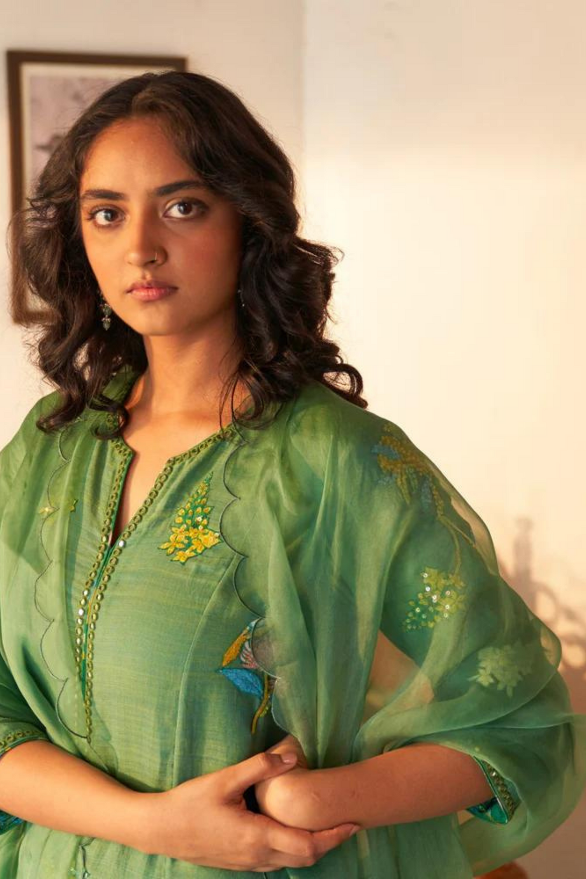 Jhumka Sitara Phool Kurta Set
