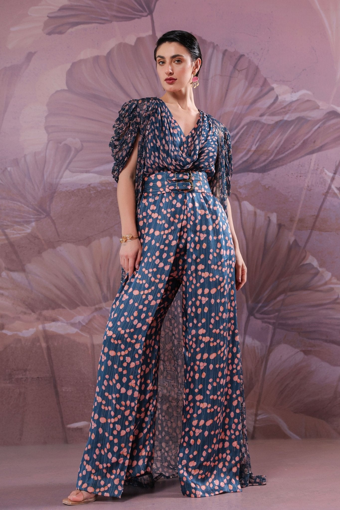 The Telegraph Cowl Jumpsuit - Pallavi Jaipur - Elahe
