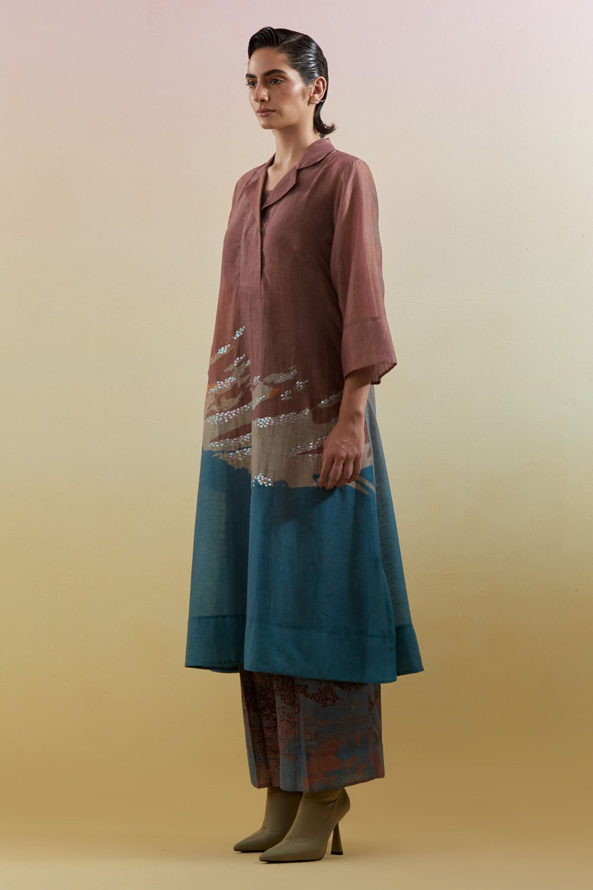 Gliss Brown Kurta Set