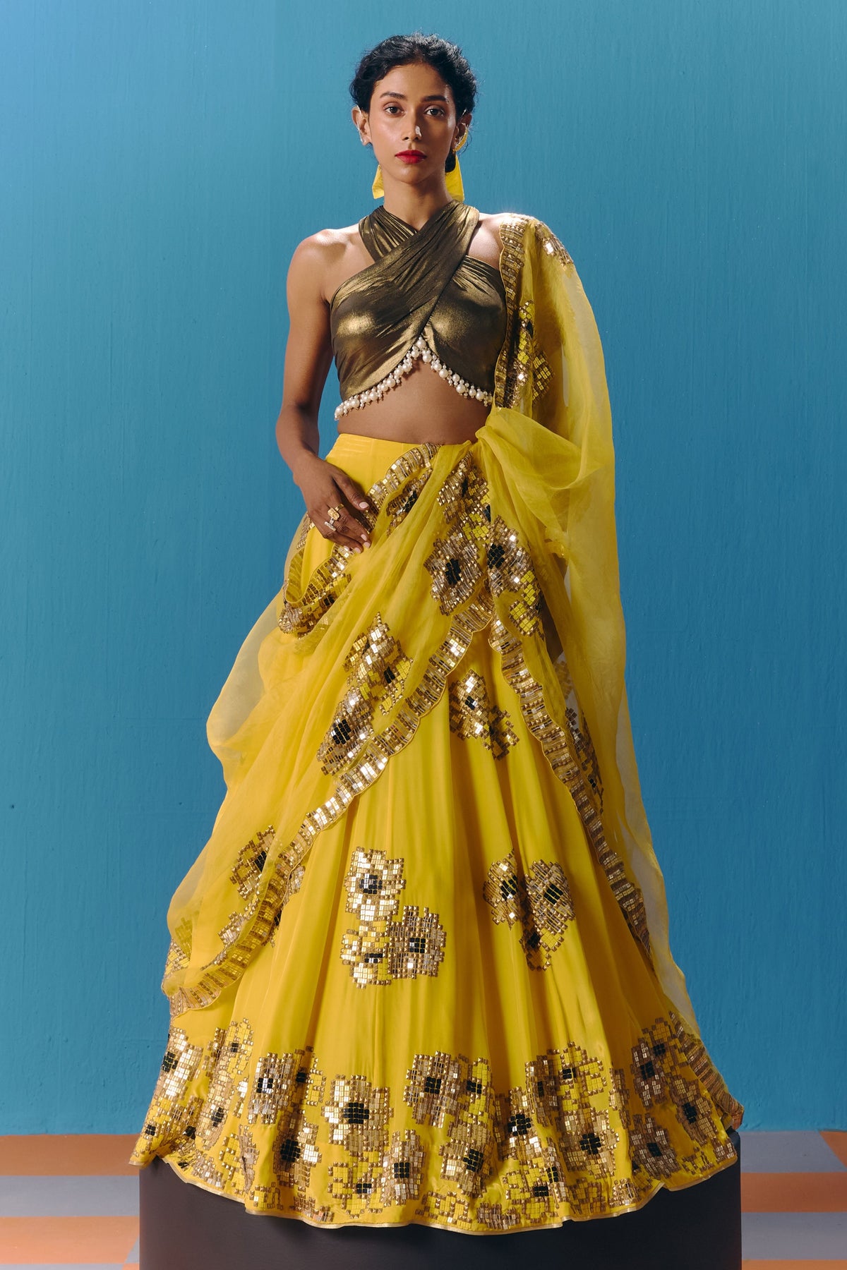 The Sunset Lehenga