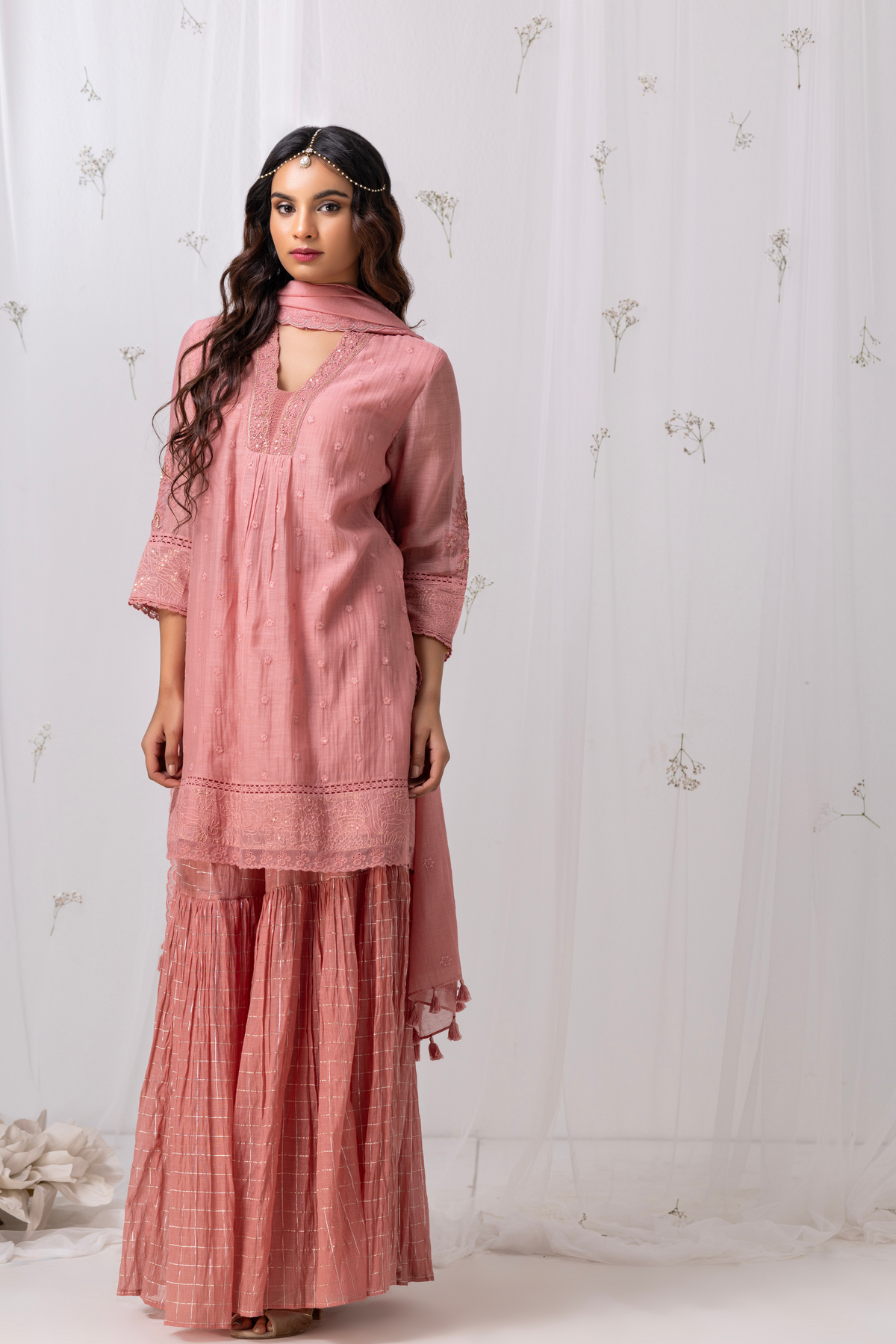 Zohra Pink Sharara Set