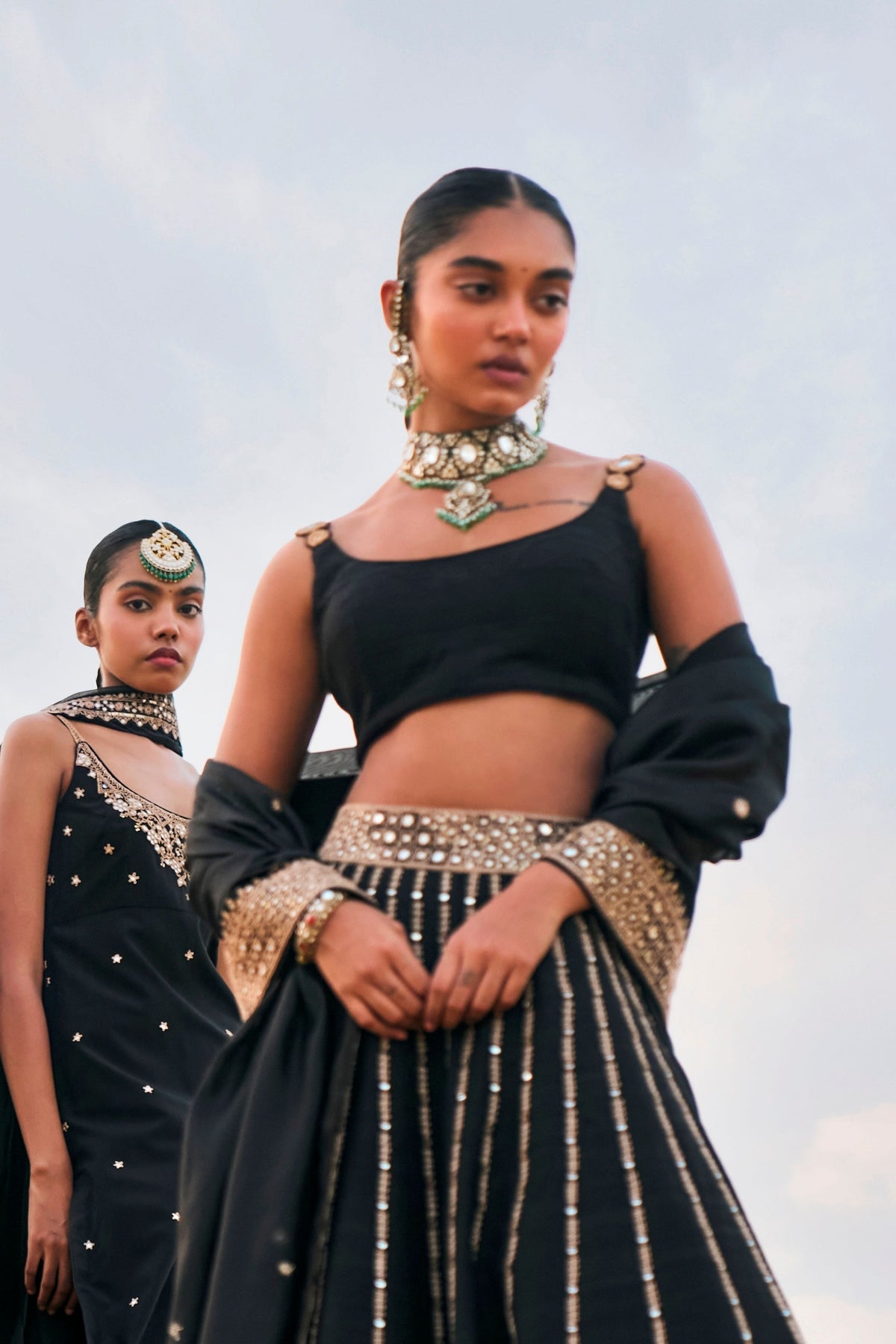 Rani Sa Black Lehenga Set