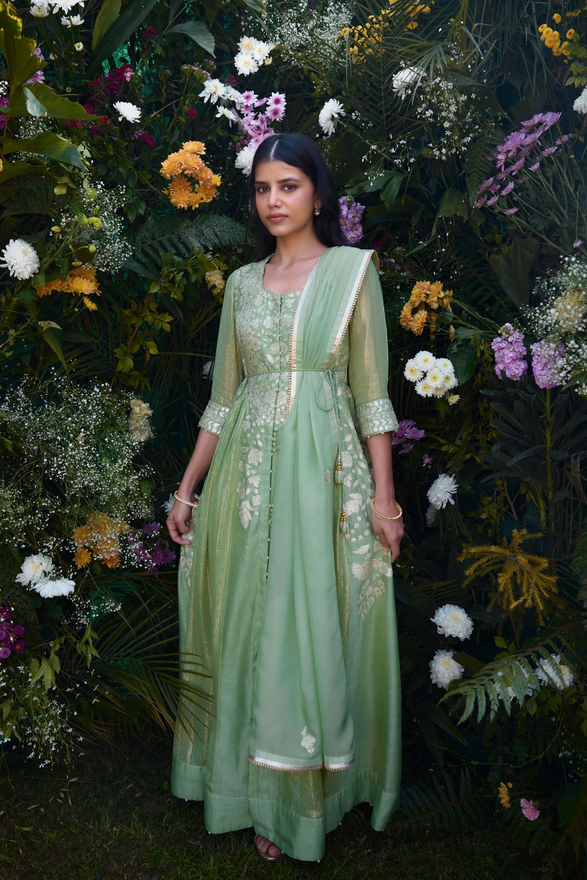 Mist Green Anarkali Set