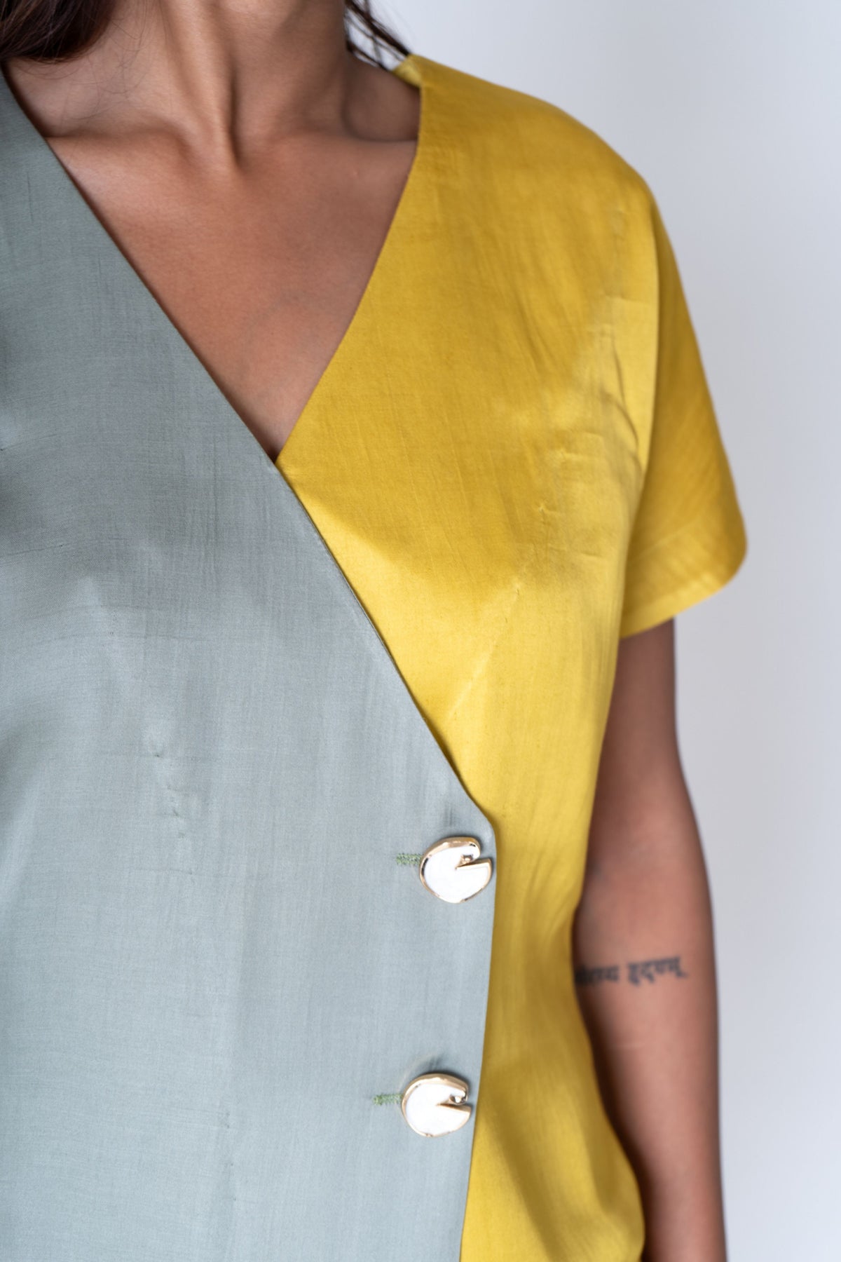 Green-yellow Short Co-ord Set
