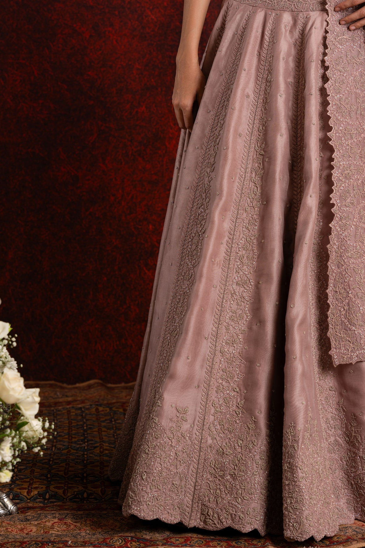 Nude Pink Lehenga Set