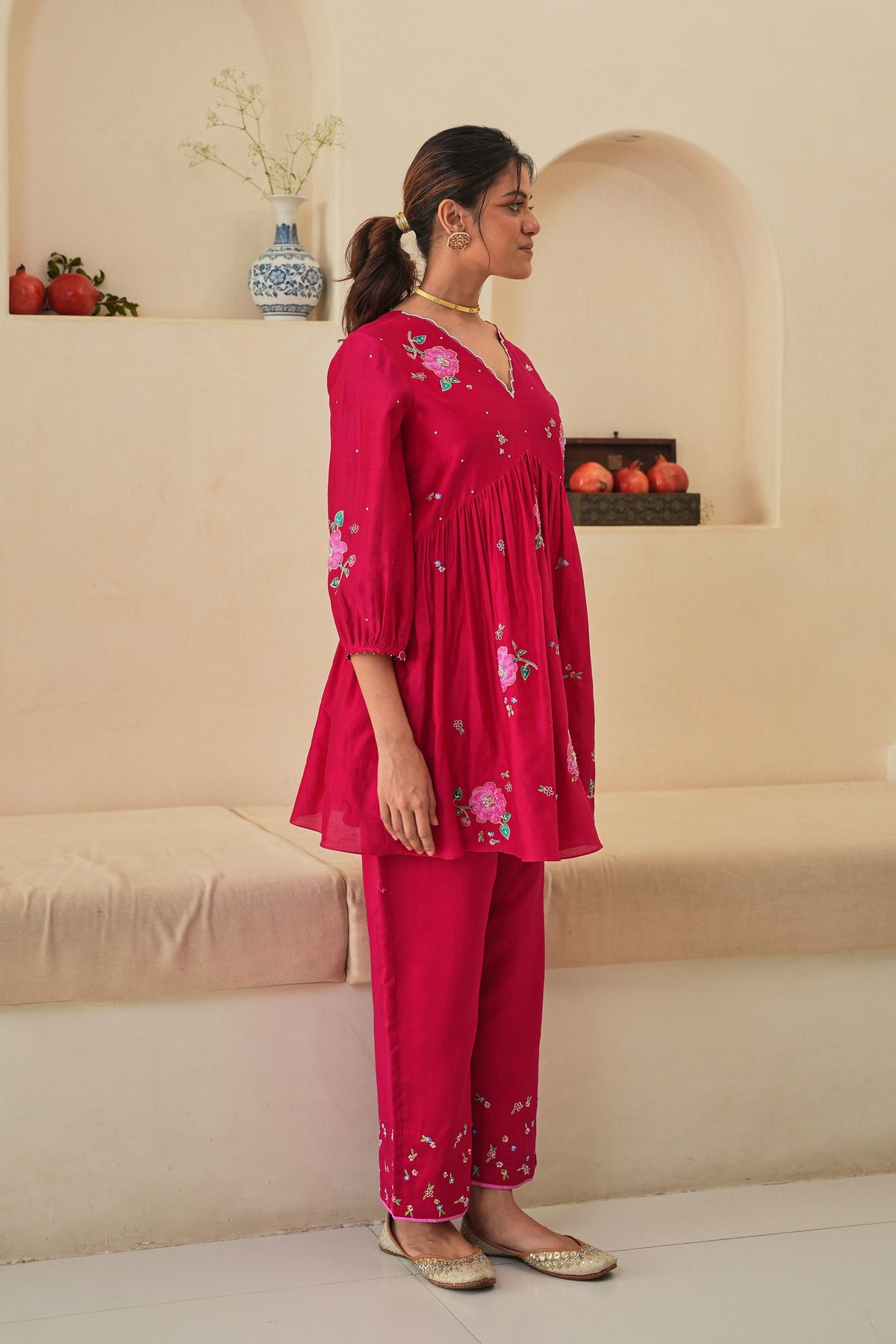 Zia Gathered Short Kurta Set