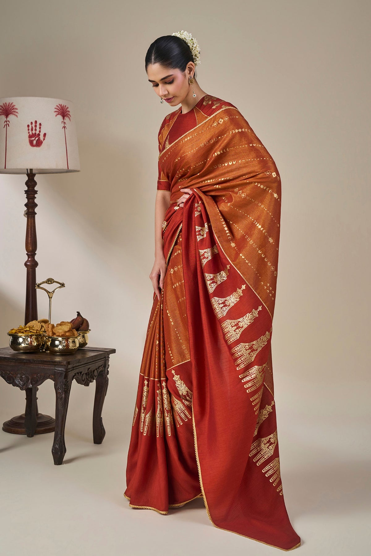 Rust The Heirloom Saree
