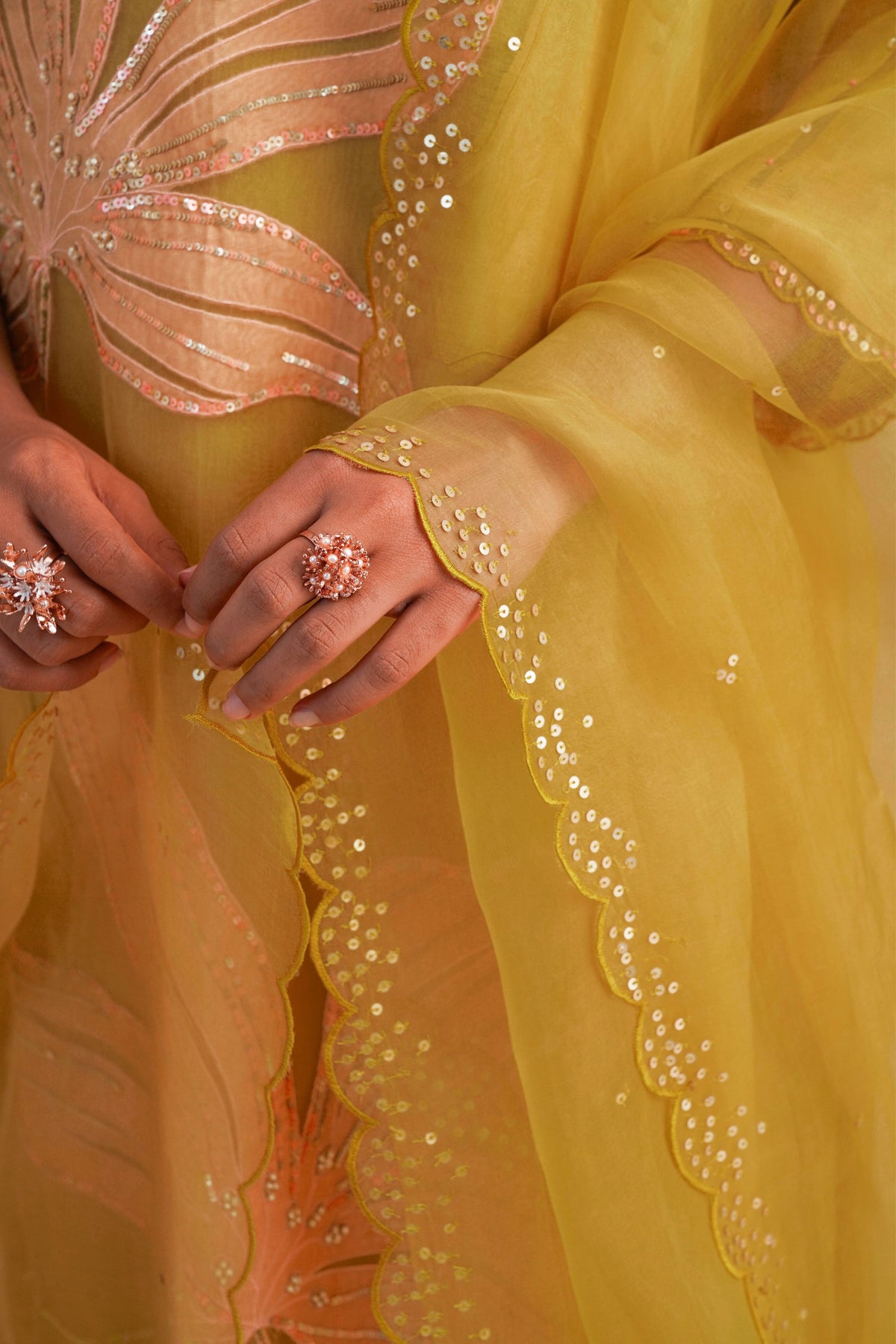 Daffodil Silk Organza Dupatta