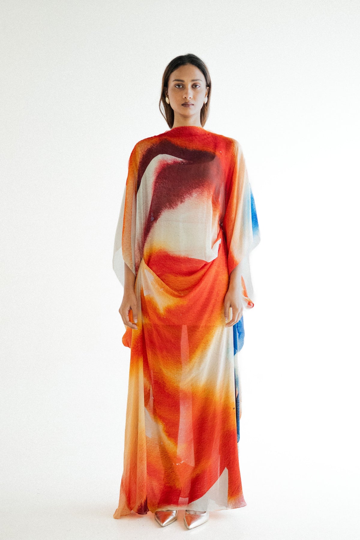 Tie Up Printed Kaftan