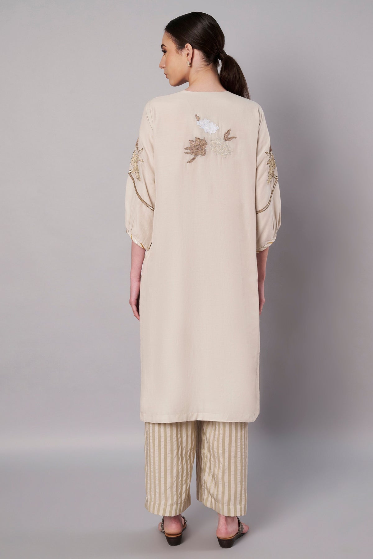 Petal Promise Ivory Kurta Set