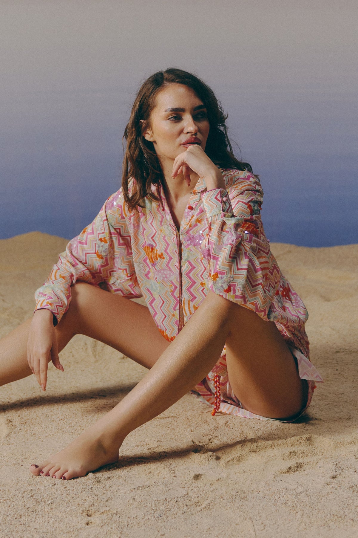 Sea Shell Embellished Shirt